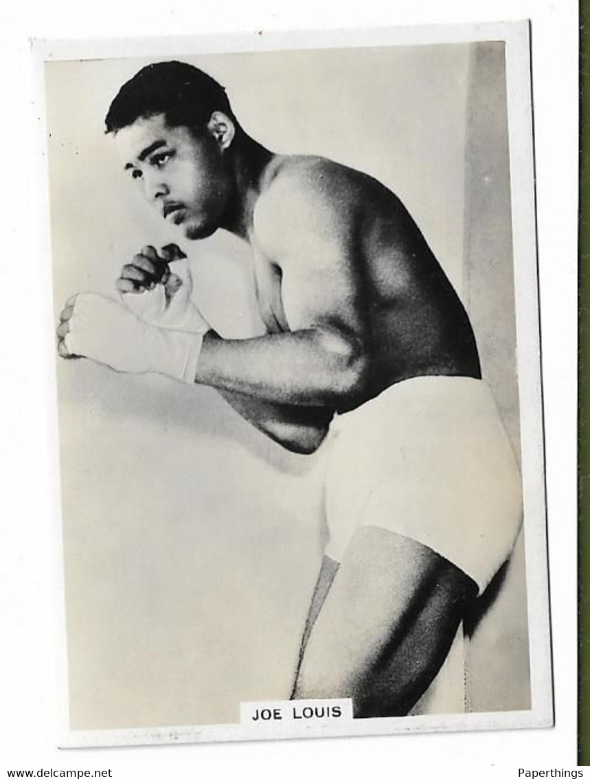 Scarce Real Photo Cigarette Card, Joe Louis Heavyweight Boxing Champion, Circa 1938, Ardath Tobacco Co. - Sportler