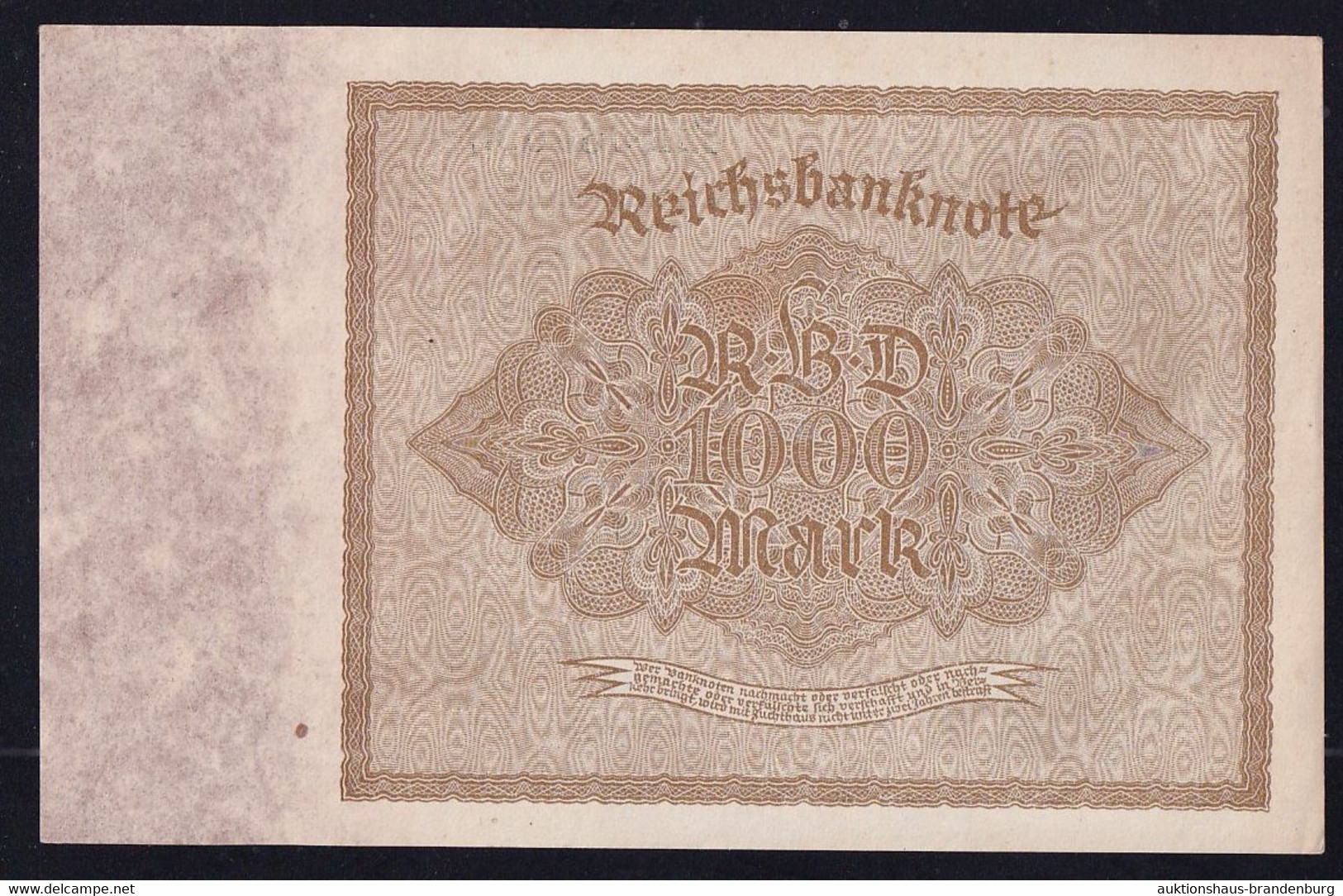 1.000 Mark 15.12.1922 - FZ B Mit Bogenwz. 2 - Reichsbank (DEU-92d2) - 1.000 Mark