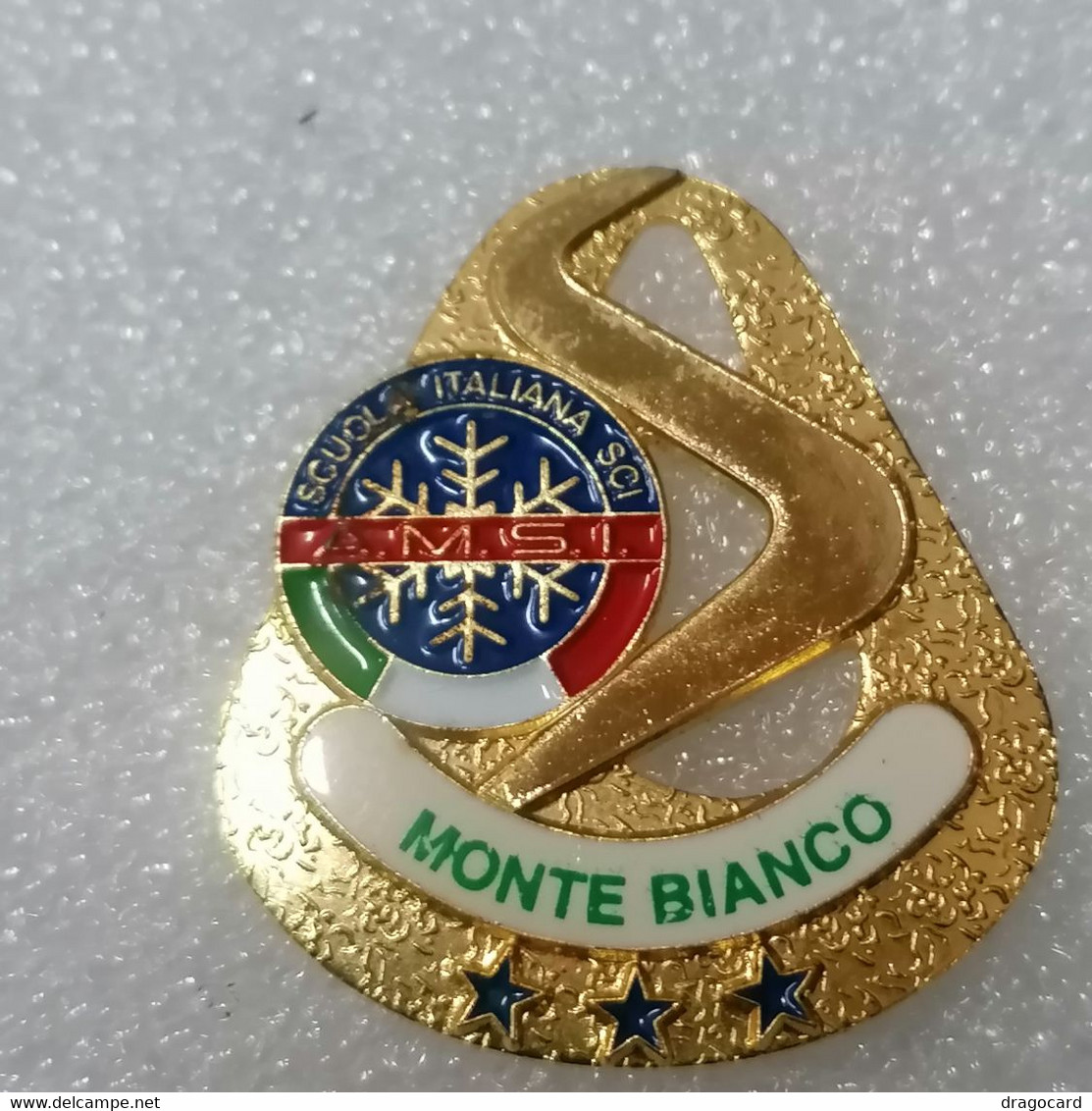 MONTE BIANCO 3 Stelle Cuola Italiana Sci Bertoni MILANO  SCI SKI  SPILLA   PIN'S SPILLA - Sports D'hiver