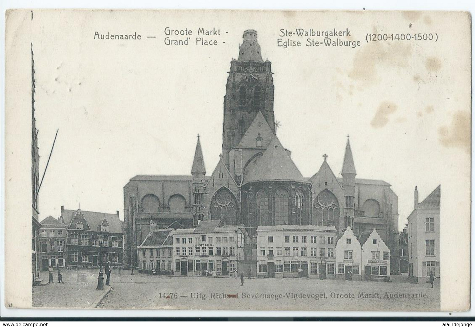 Oudenaarde - Audenarde - Groote Markt - Grand' Place - Ste-Walburgakerk - Eglise Ste-Walburge - 1909 - Oudenaarde