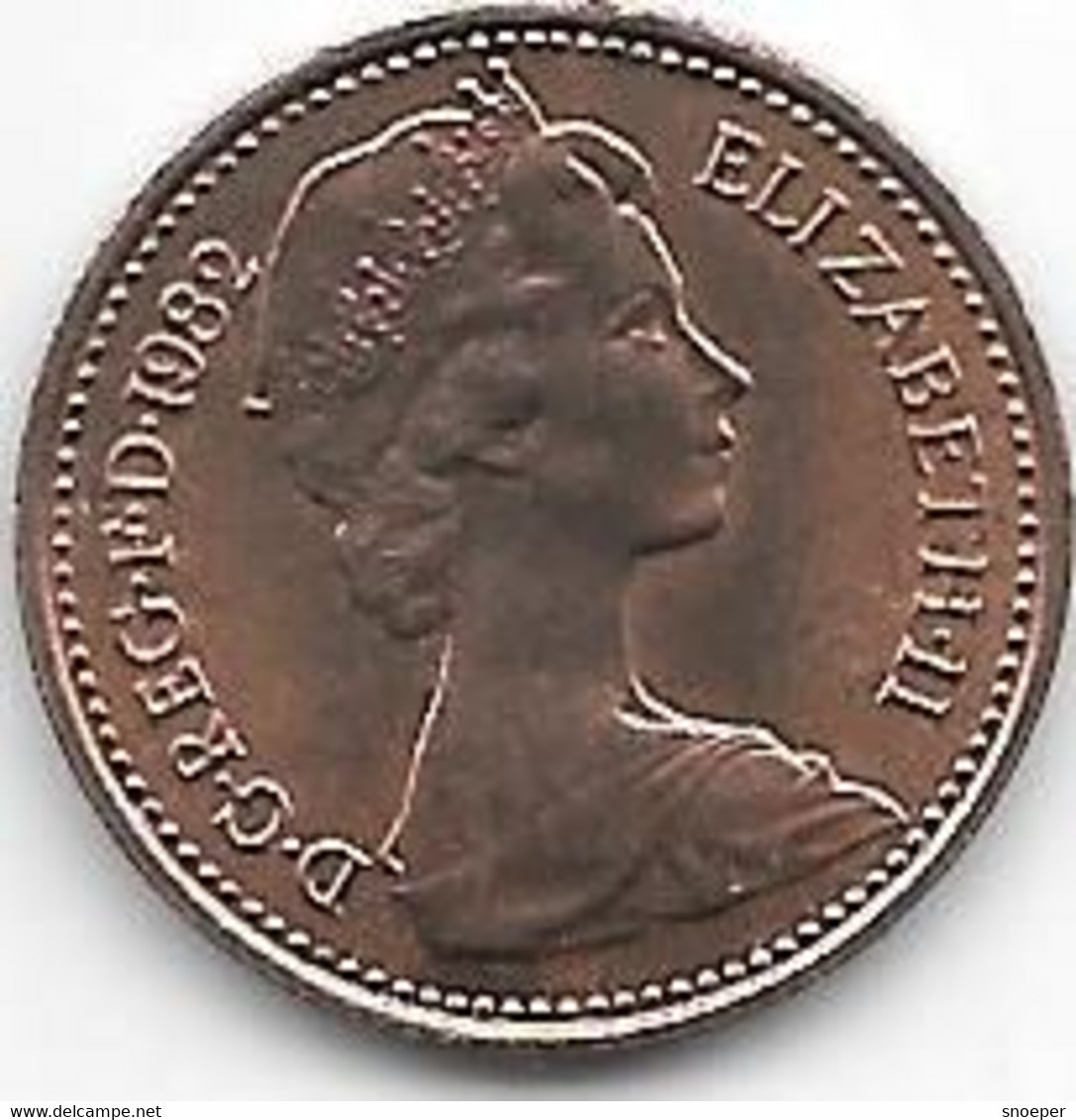 Great Britain 1/2 Penny 1982  Km 926  Unc/ms63 - 1/2 Penny & 1/2 New Penny