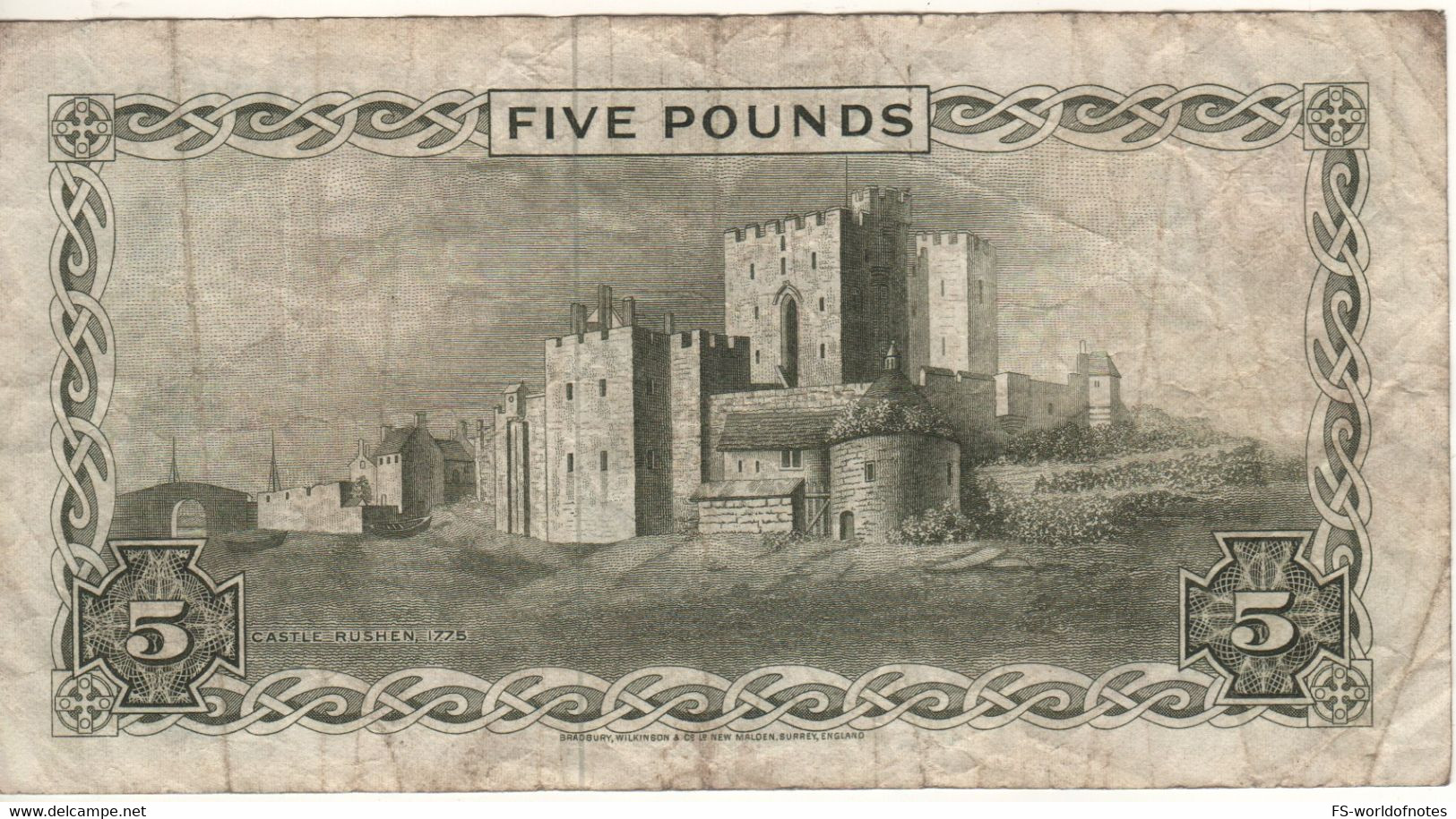 ISLE Of MAN  5  Pounds   P35a ( 1979    Queen Elizabeth II + Castle Rushen At Back ) - 5 Pounds