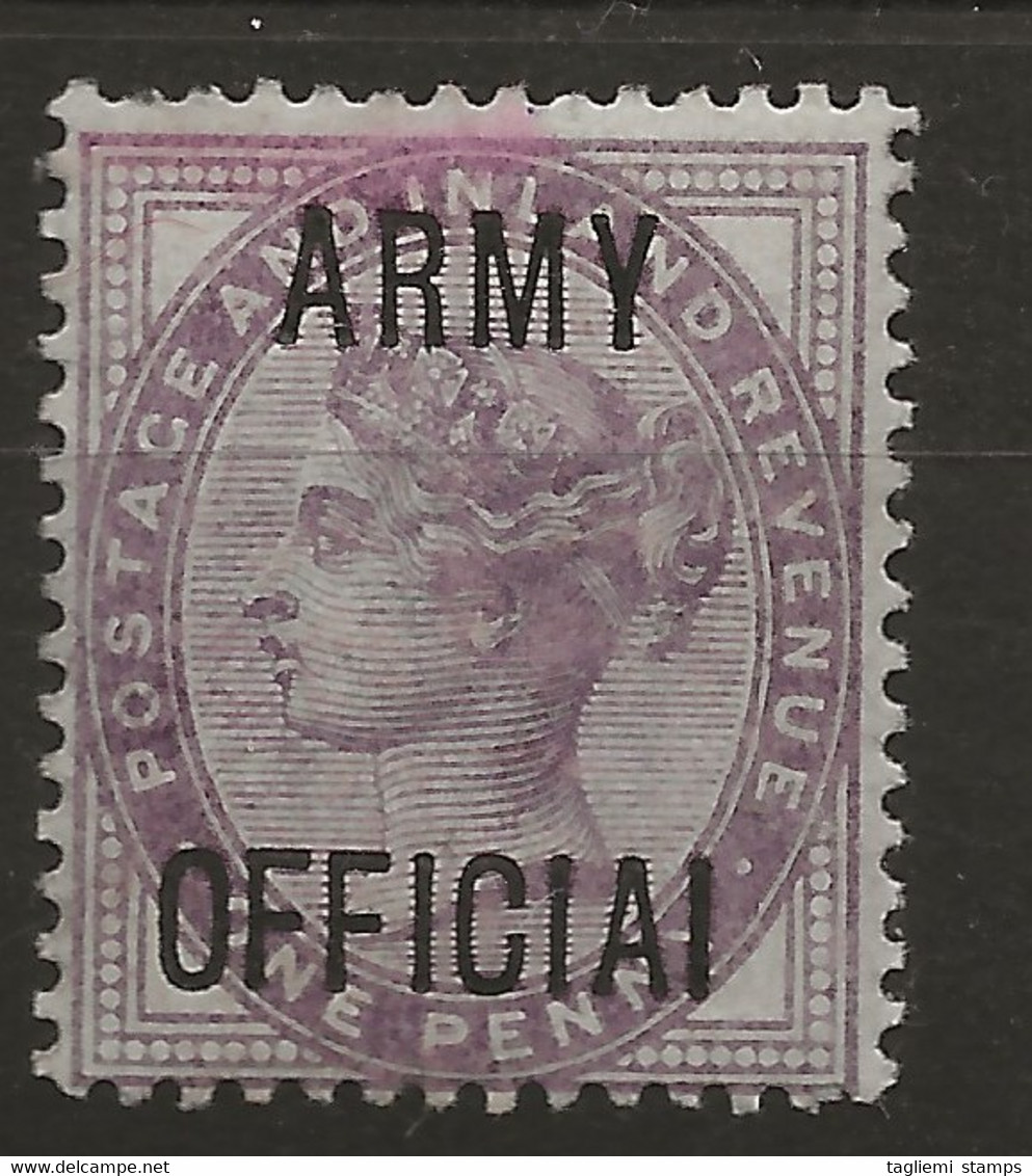Great Britain, 1896, O 43a, Mint Hinged (opted With OFFICAI Error), Unchecked - Ongebruikt