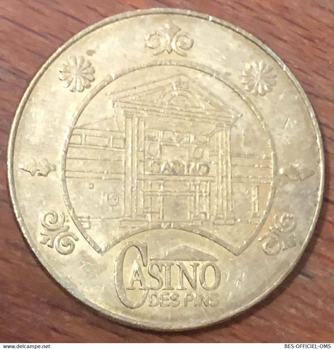 85 LES SABLES D'OLONNE CASINO DES PINS JETON DE 5 EUROS SLOT MACHINE EN MÉTAL CHIP COINS TOKENS GAMING - Casino