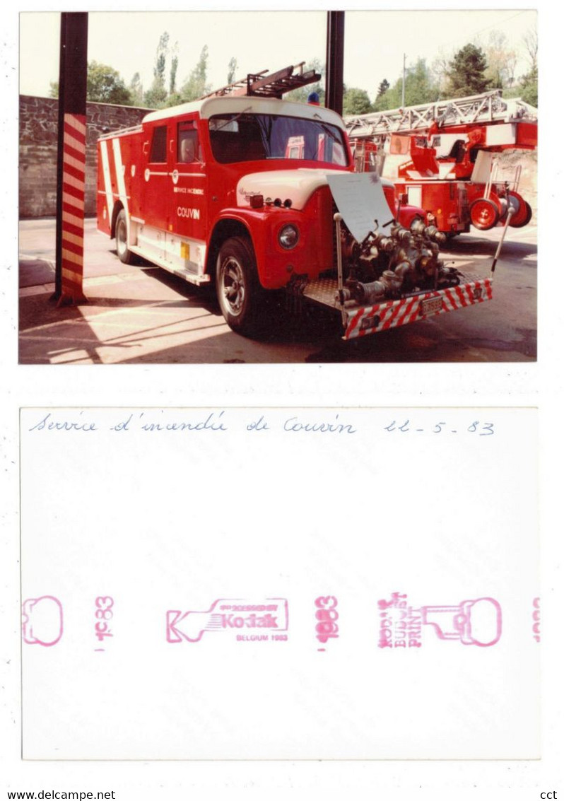 Couvin   PHOTO   Service D'incendie    22/05/1983      POMPIERS BRANDWEER      Citerne Mercedes - Couvin