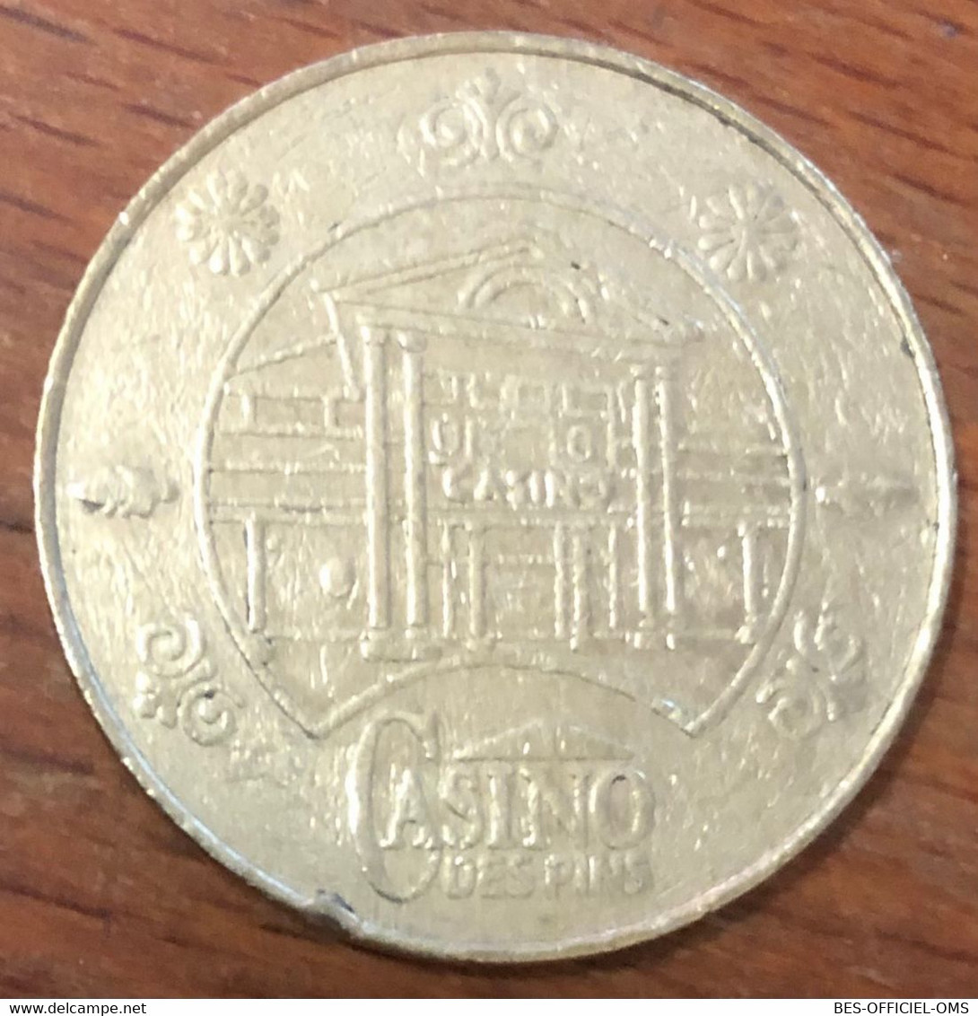 85 LES SABLES D'OLONNE CASINO DES PINS JETON DE 1 EURO SLOT MACHINE EN MÉTAL CHIP COINS TOKENS - Casino