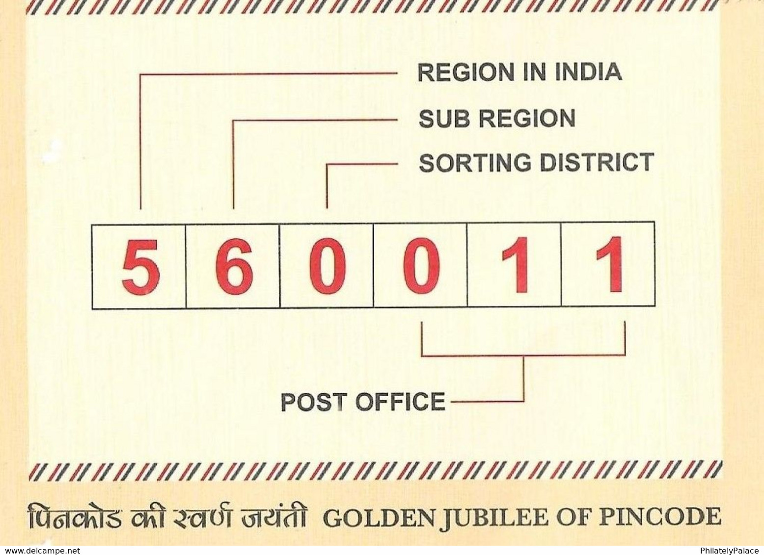 India New 2022 ** Golden Jubilee Of PIN Code ,ZIP Code, Pincode ,Number FDC (**) Inde Indien - Ongebruikt