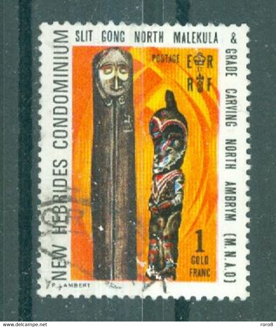NOUVELLES-HEBRIDES - N°346 Oblitéré - Art Indigène, Oiseaux Et Coquillage. - Used Stamps