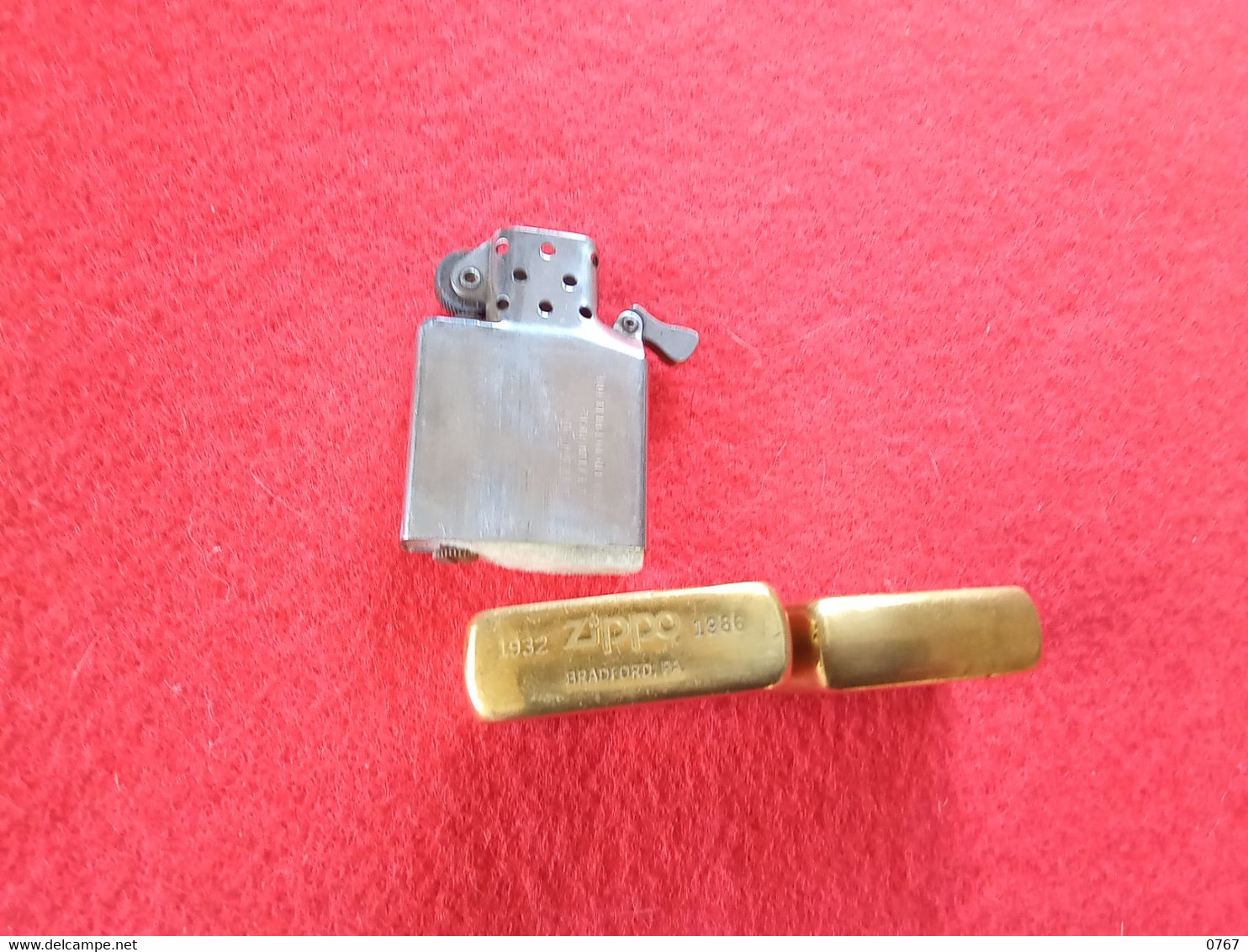 Briquet ZIPPO made in USA statue de la liberté liberty Islande NY NEW YORK 1932 1986 doré (basarcollect28)