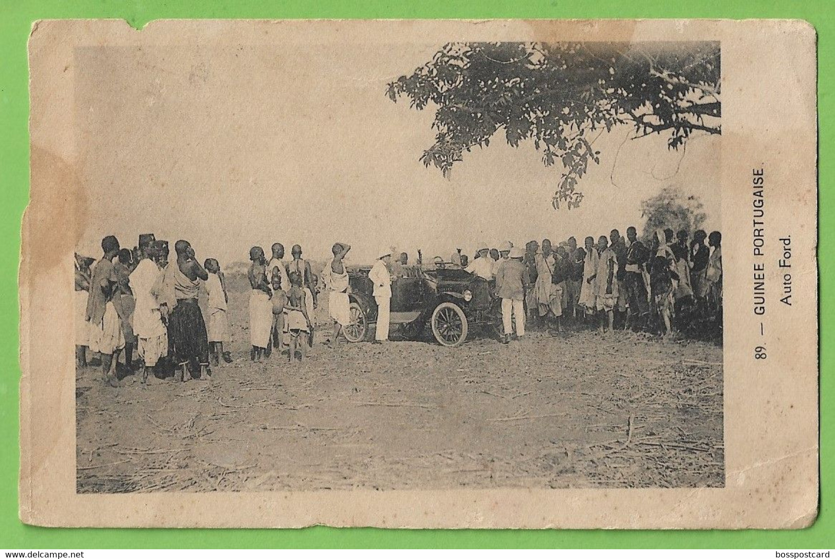 Guiné - Auto Ford - Vintage Car - Nu - Nude - Ethnic - Ethnique (damaged) - Guinea-Bissau