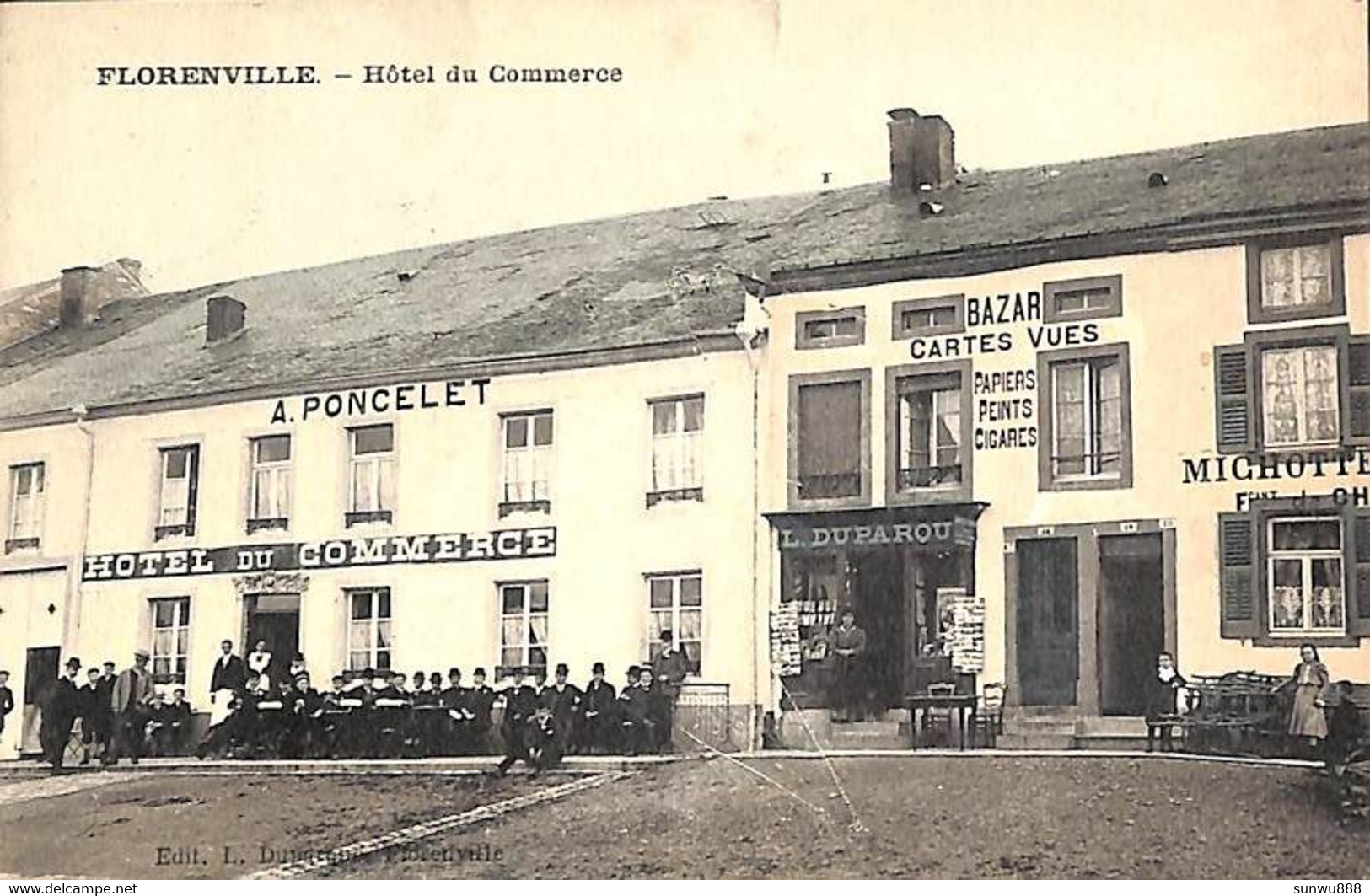 Florenville - Hôtel Du Commerce (top Animation, Colorisée 1908) - Florenville