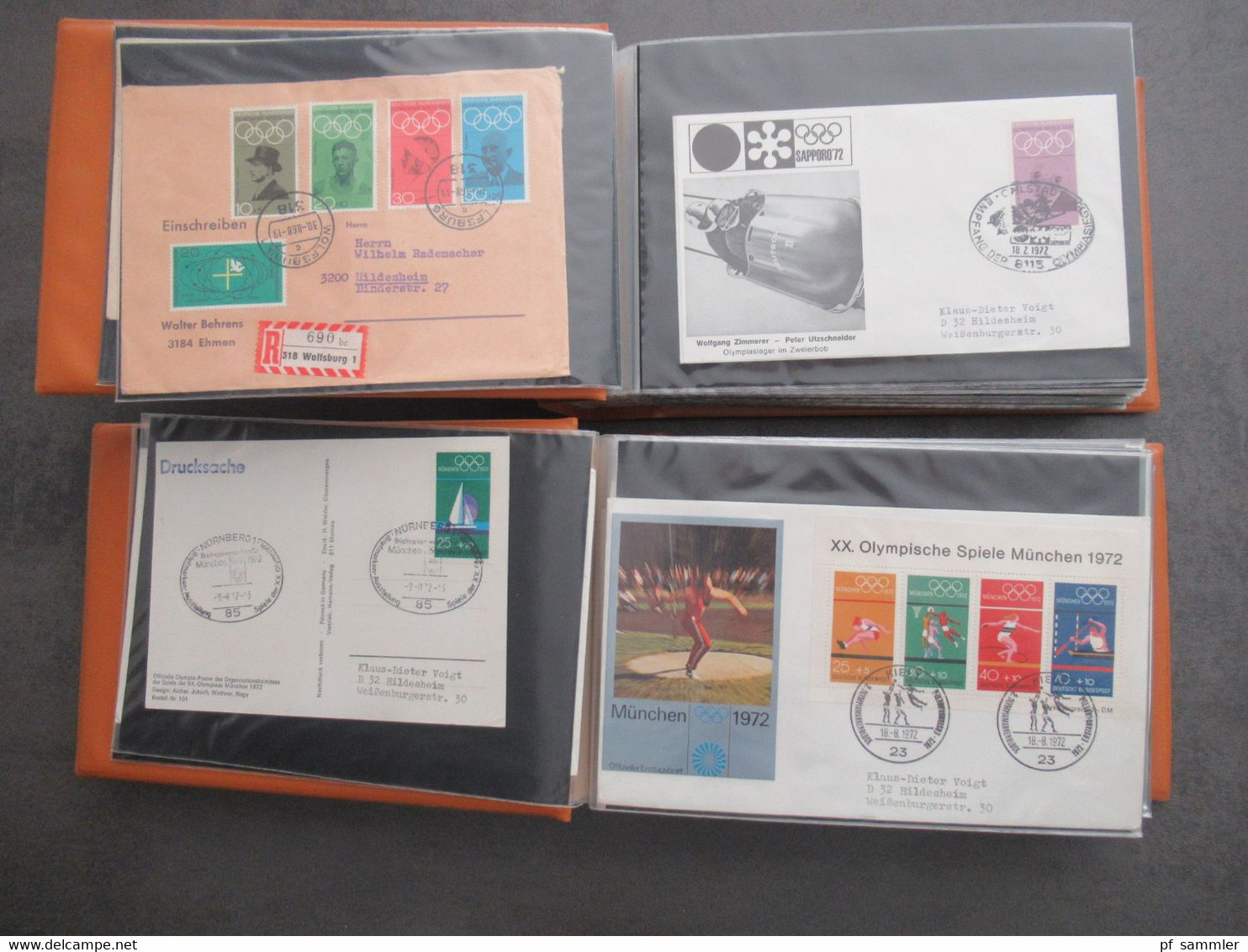 Olympiade 1972 (wenige Andere!) über 200 Belege / PK / Sonderkarten In 2 Sauberen Belege Alben. Auch Andere Länder! - Collections (en Albums)
