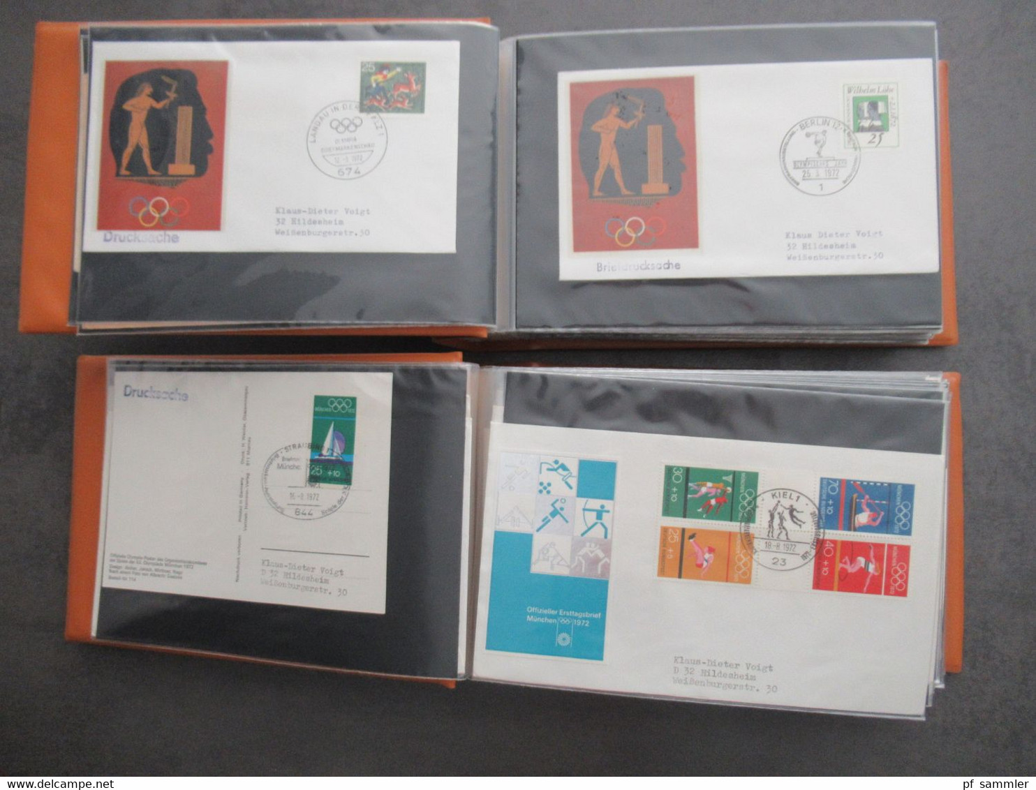 Olympiade 1972 (wenige Andere!) über 200 Belege / PK / Sonderkarten In 2 Sauberen Belege Alben. Auch Andere Länder! - Sammlungen (im Alben)