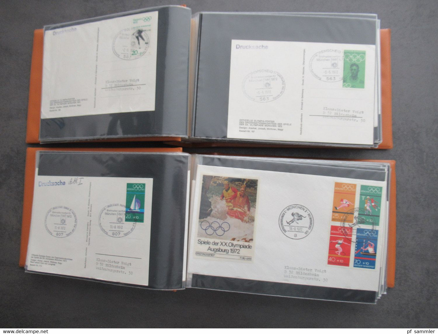 Olympiade 1972 (wenige andere!) über 200 Belege / PK / Sonderkarten in 2 sauberen belege Alben. Auch andere Länder!