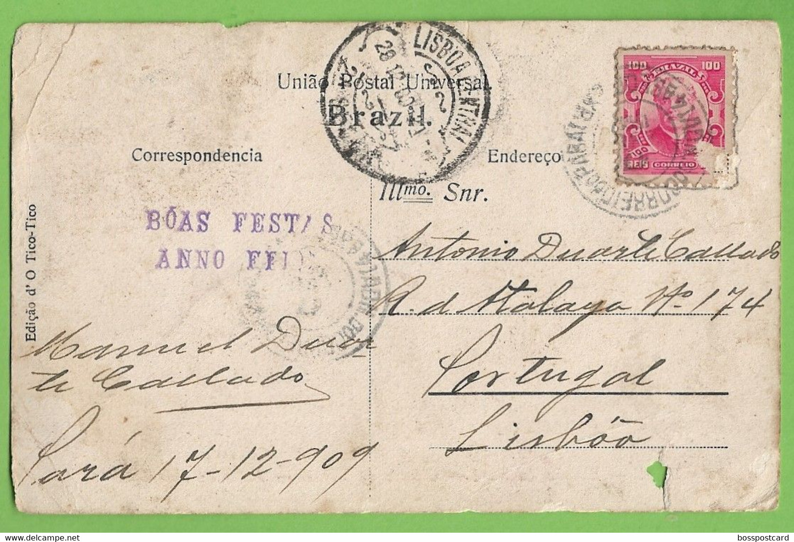 Belém - Asilo De Mendicidade - Paraná - Brasil (postal Danificado) - Belém