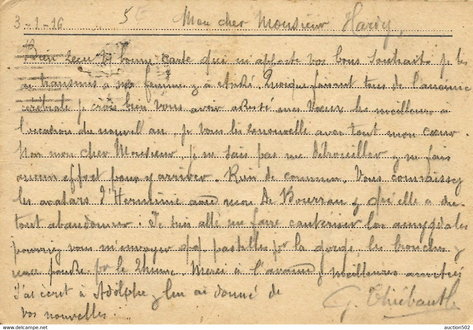 2450PR/ CP Camp De Munster PDG-POW C. Munster 1916 Geprüft > Pharmacien Harby Marchienne Au Pont C. D'arrivée - Kriegsgefangenschaft