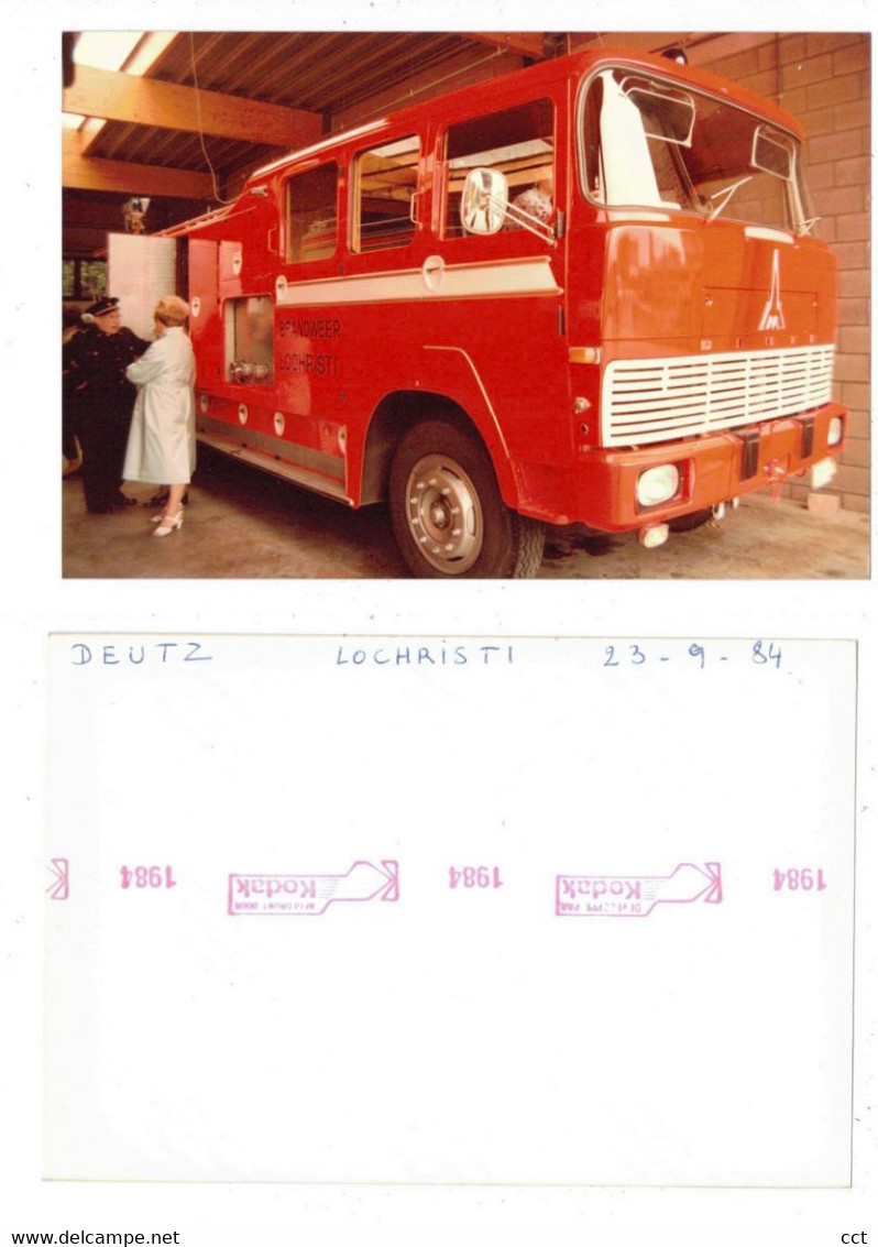 Lochristi  FOTO  Brandweerwagen Merk Deutz  23/09/1984   POMPIERS  BRANDWEER - Lochristi