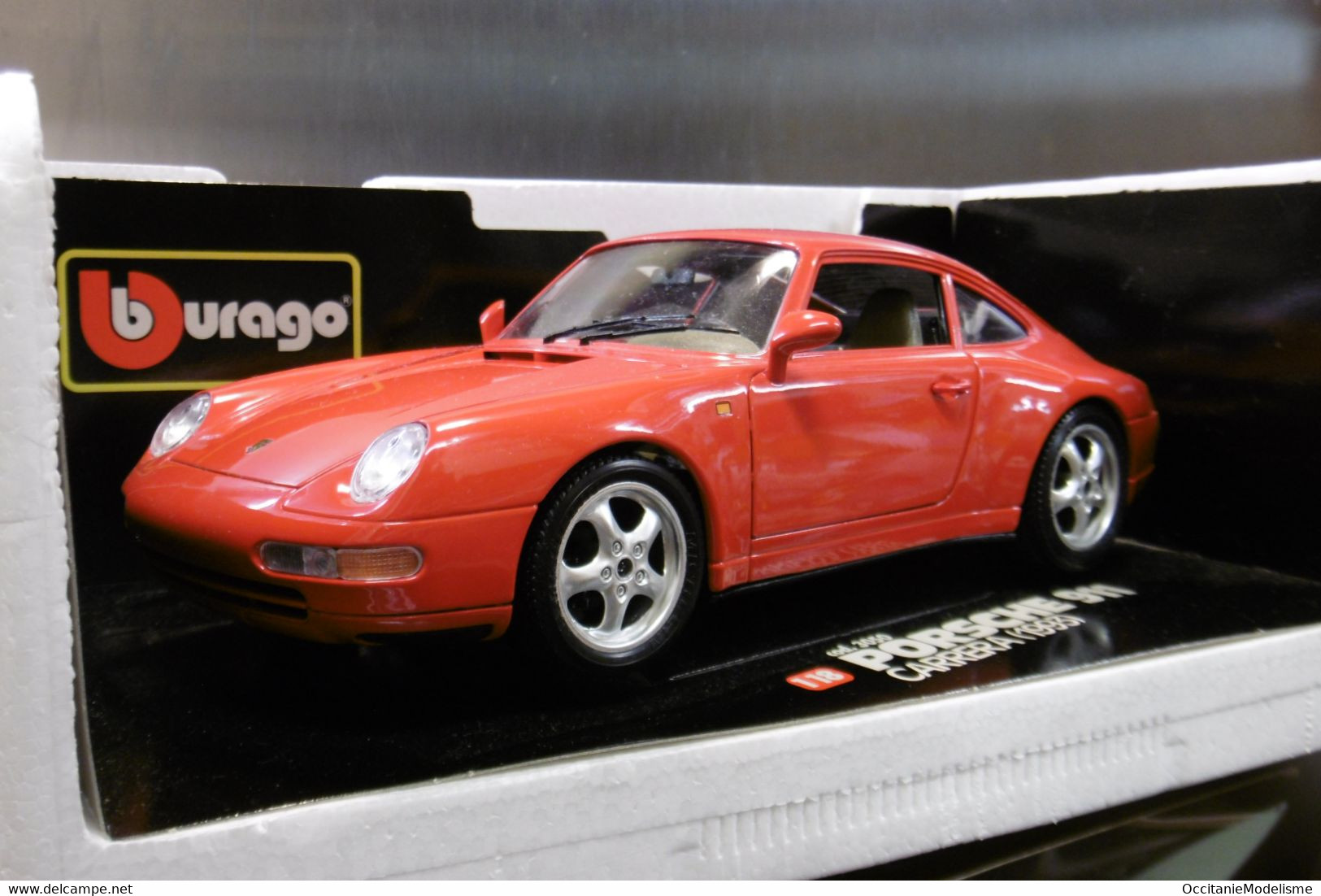 Bburago - PORSCHE 911 CARRERA 1993 Rouge Burago Réf. 3050 BO 1/18 - Burago