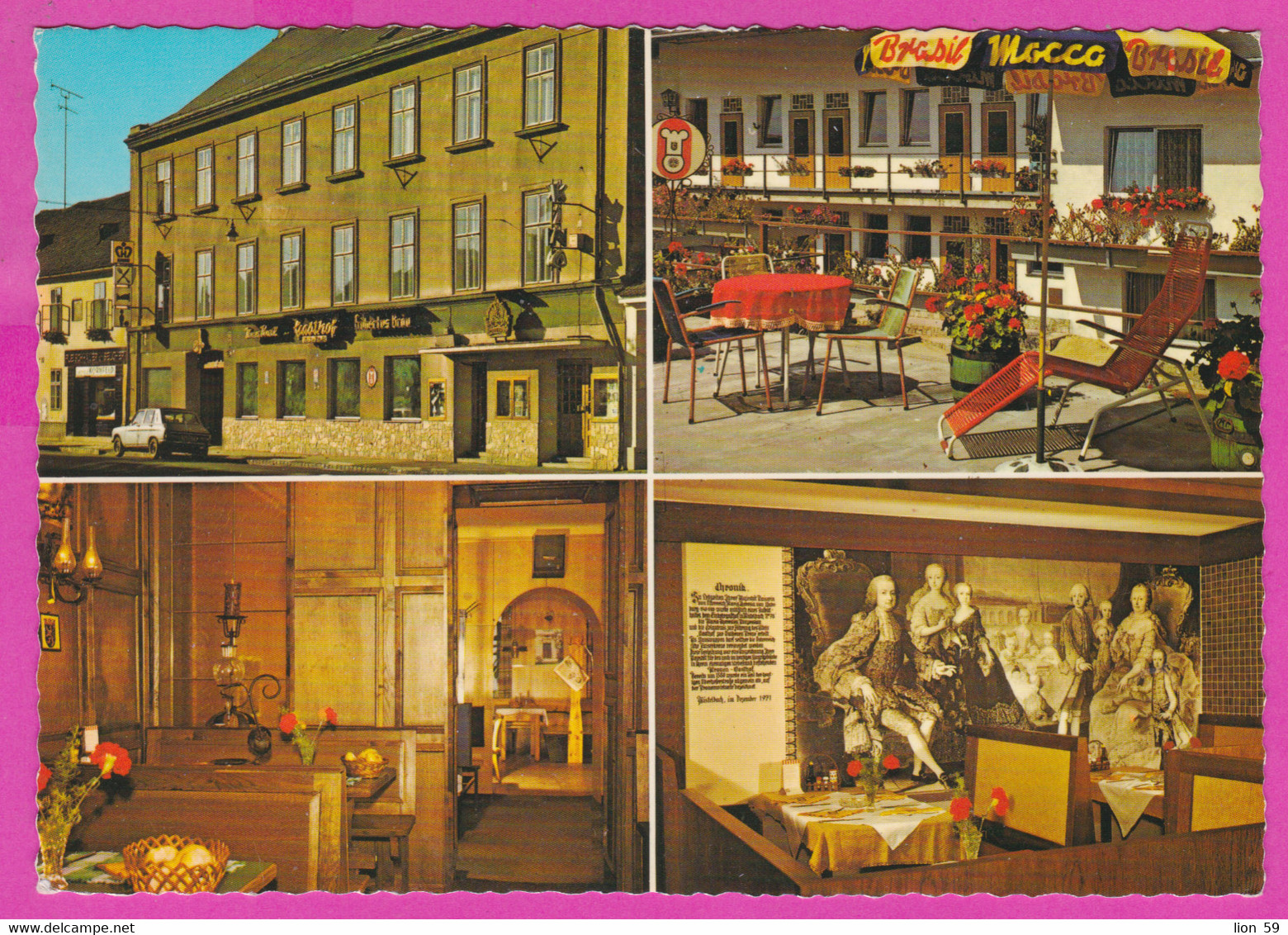 283074 / Austria - Mistelbach , NO - Hotel - Restaurant Und Motel "Zur Goldenen Krone " Walter Heindl Cafe Biebar PC - Mistelbach