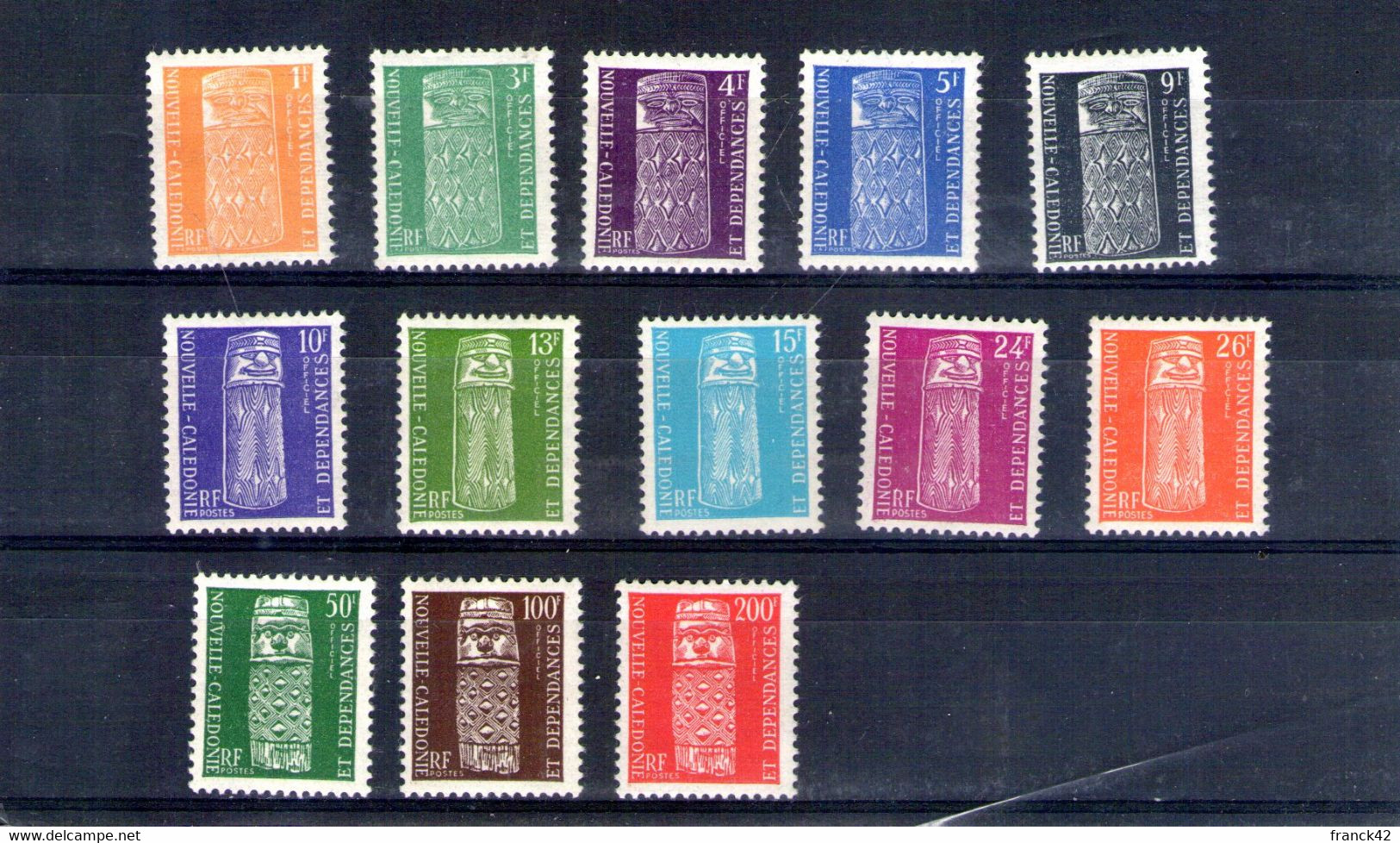 Nouvelle Calédonie. Timbres De Service 1959 - Dienstzegels