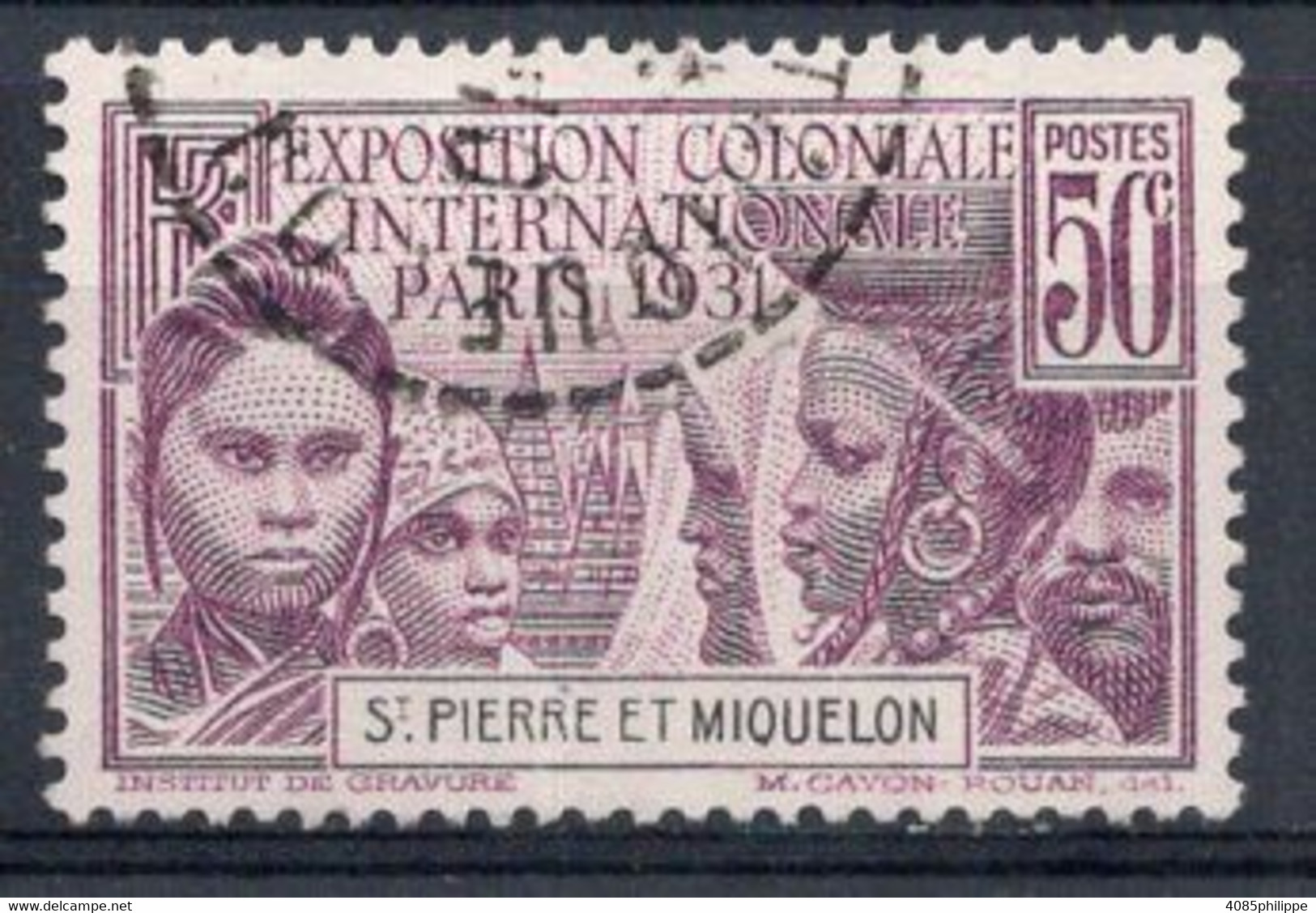 St Pierre Et Miquelon Timbre-poste N°133 Oblitéré TB Cote : 9€00 - Used Stamps
