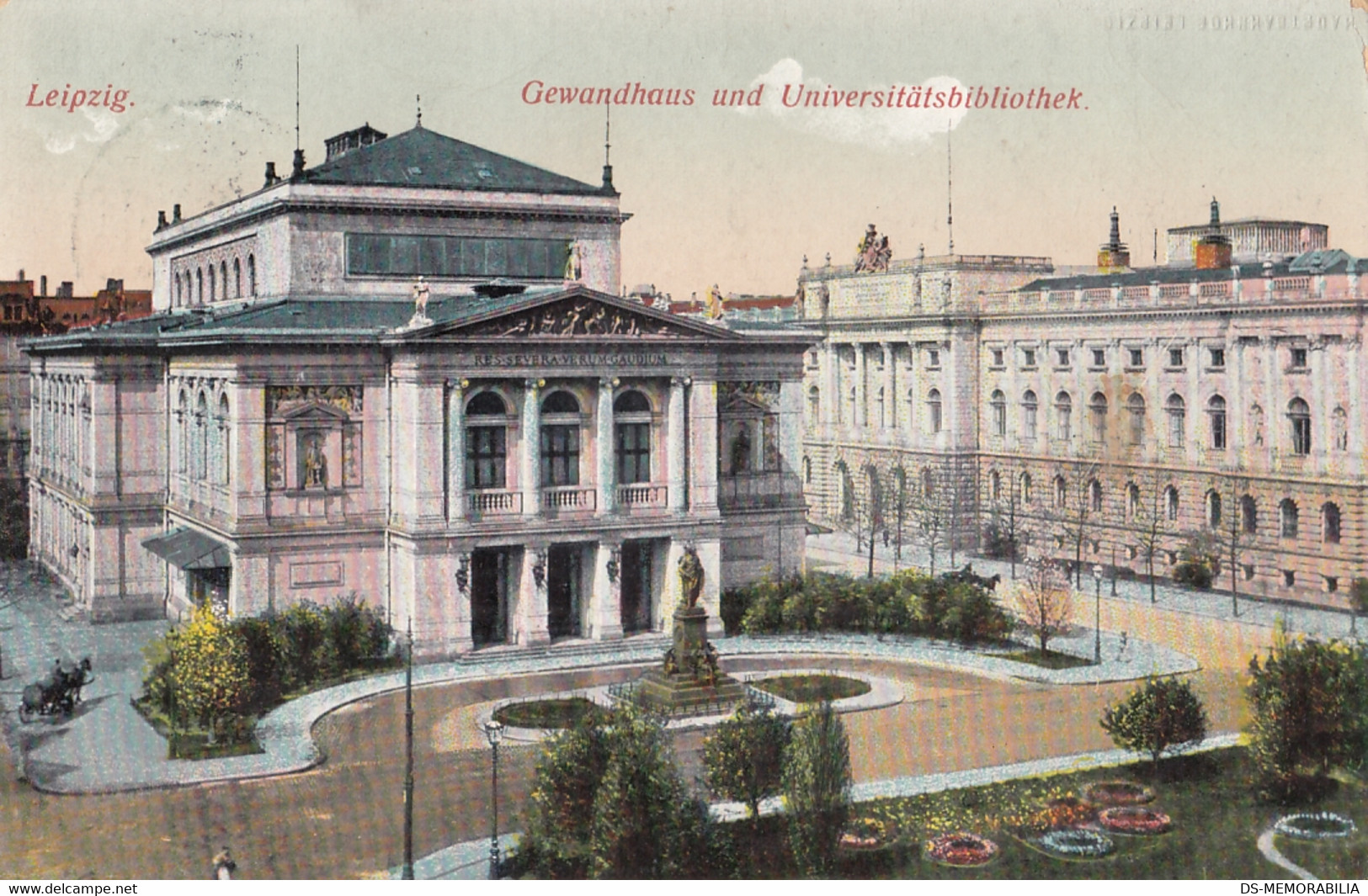 Library - Universitatsbibliothek In Leipzig Germany 1913 - Libraries