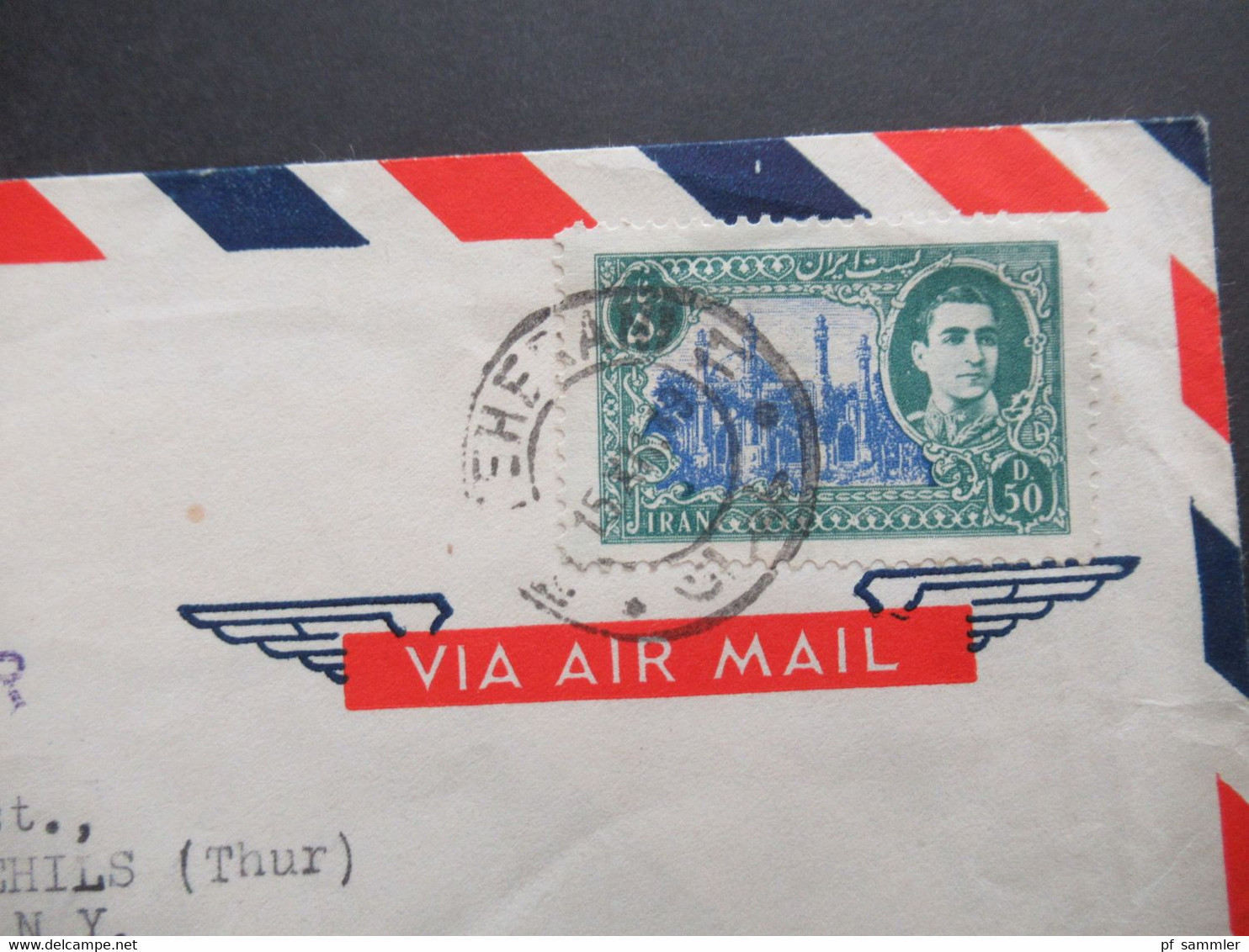 Iran Ende 1950er / 1960er Jahre Printed Matter Via Air Mail Teheran Abdollah Eghbal Nach Zella-Mehlis - Iran