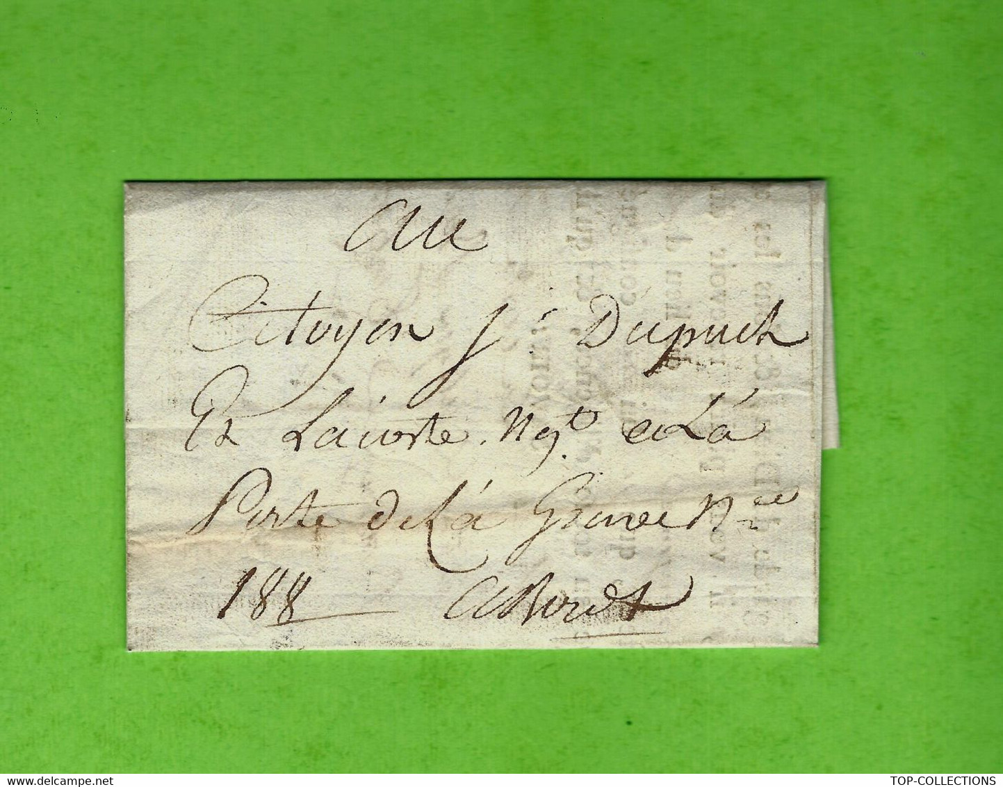 1796 REVOLUTION LETTRE DE VOITURE TRANSPORT ROULAGE  Pour DUPUCH NEGOCIANT ARMATEUR ESCLAVAGE TRAITE NEGRIERE - ... - 1799