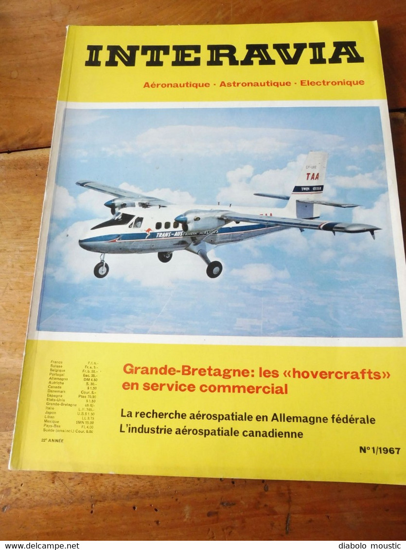 1967 INTERAVIA  -Le Nouveau Centre D'essai Dans Les Landes (intervalle Biscarosse- Mimizan); Aérospatiale Au CANADA ;etc - Aviation