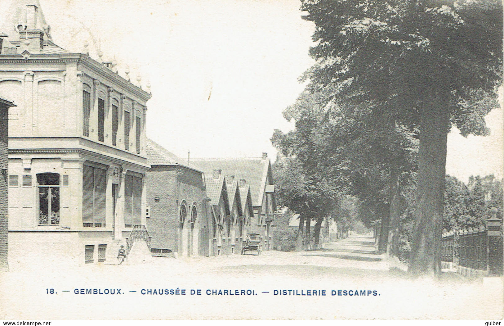 Gembloux Chaussée De Charleroi Distillerie Descamps 1904  Bertels N° 18 - Gembloux