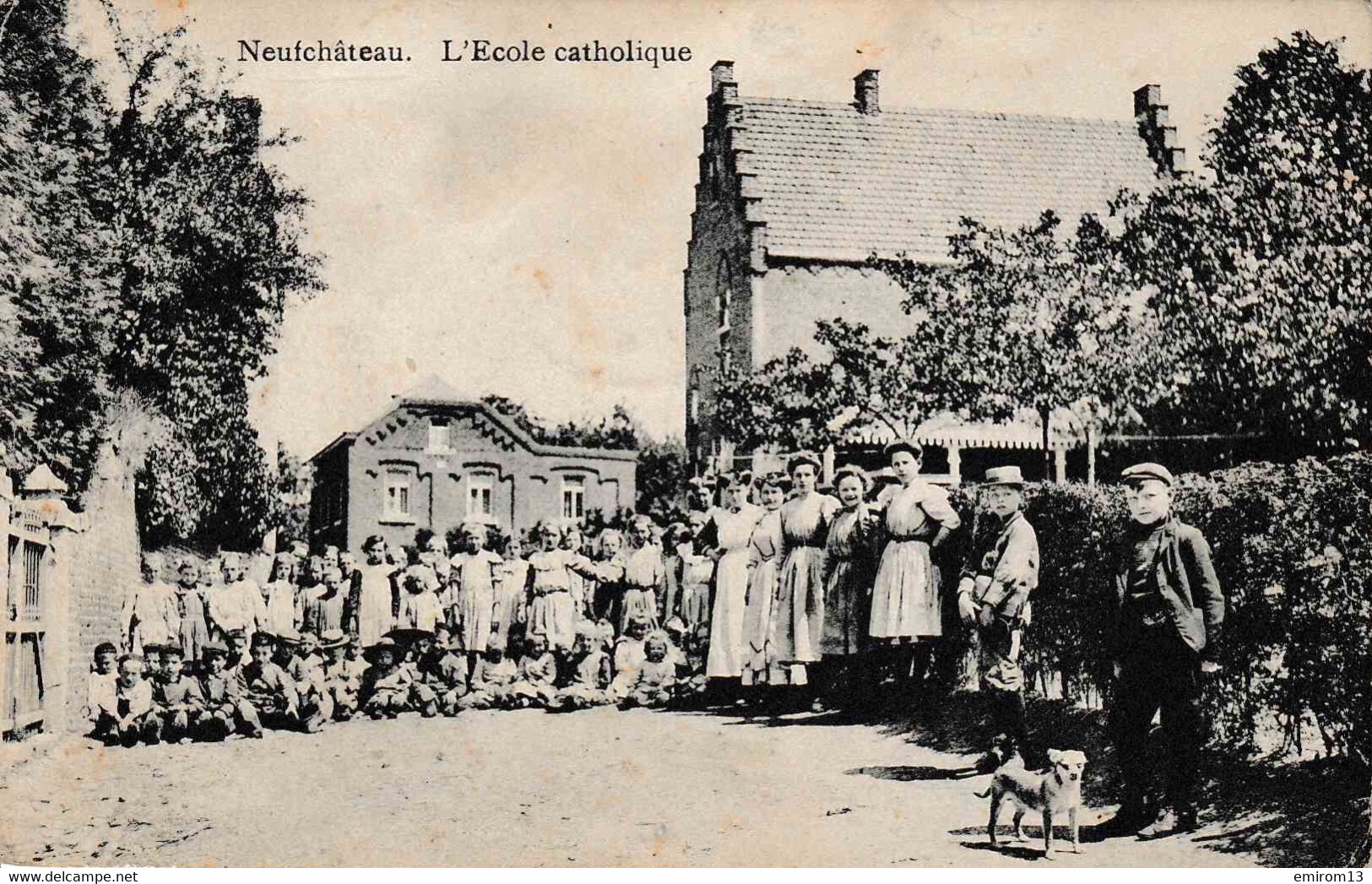 Neufchâteau L’école Catholique Animation D’enfants édit Fafchamps Moreau à Aubin Cachet Armée Belge - Neufchâteau