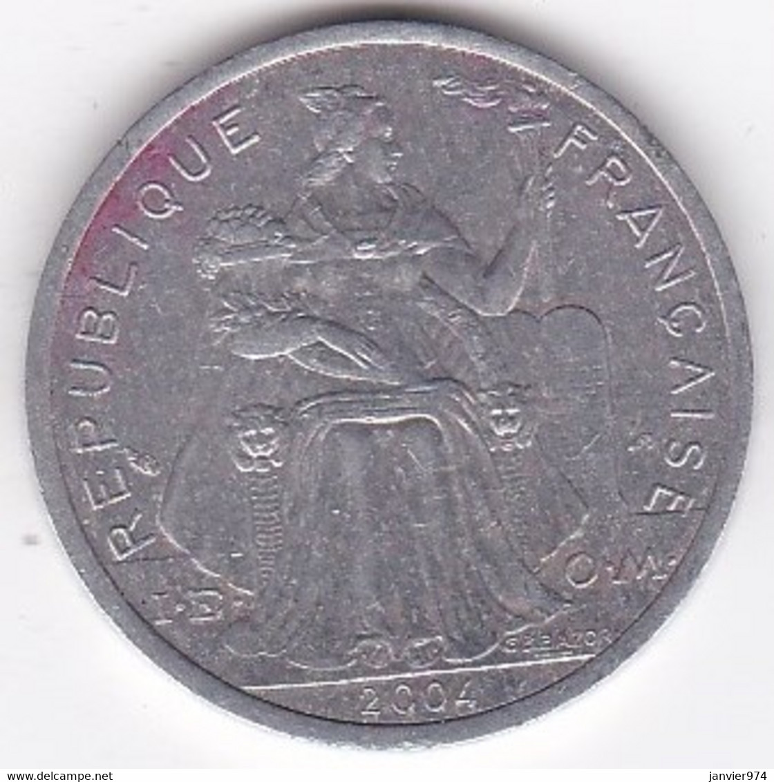 Polynésie Française . 2 Francs 2004 , En Aluminium - Polinesia Francesa