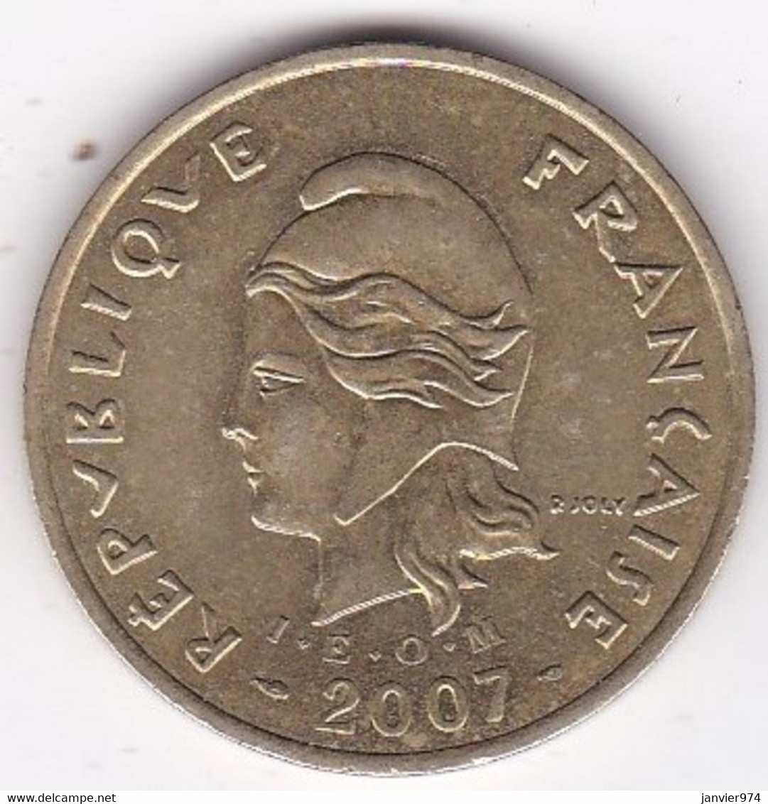 Polynésie Française. 100 Francs 2007 , En Bronze Aluminium - Polynésie Française