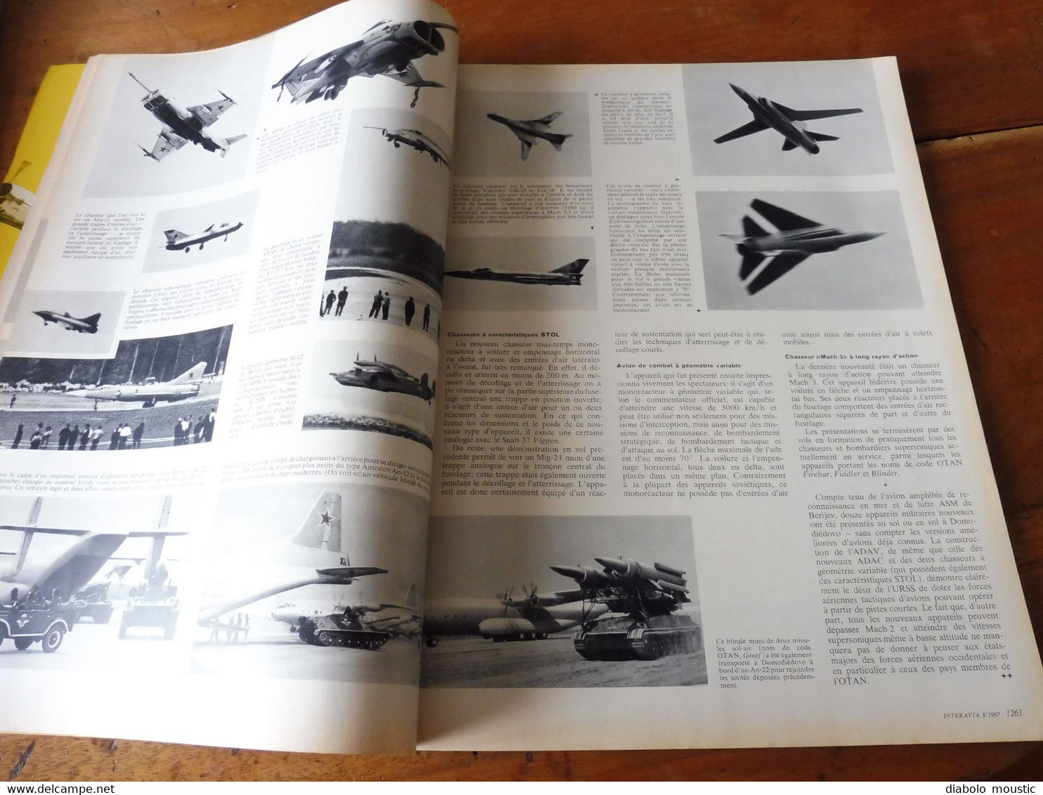 1967 INTERAVIA  - Les avions de combat du monde ; Pub (Corsair, Concorde, F1, Etc)