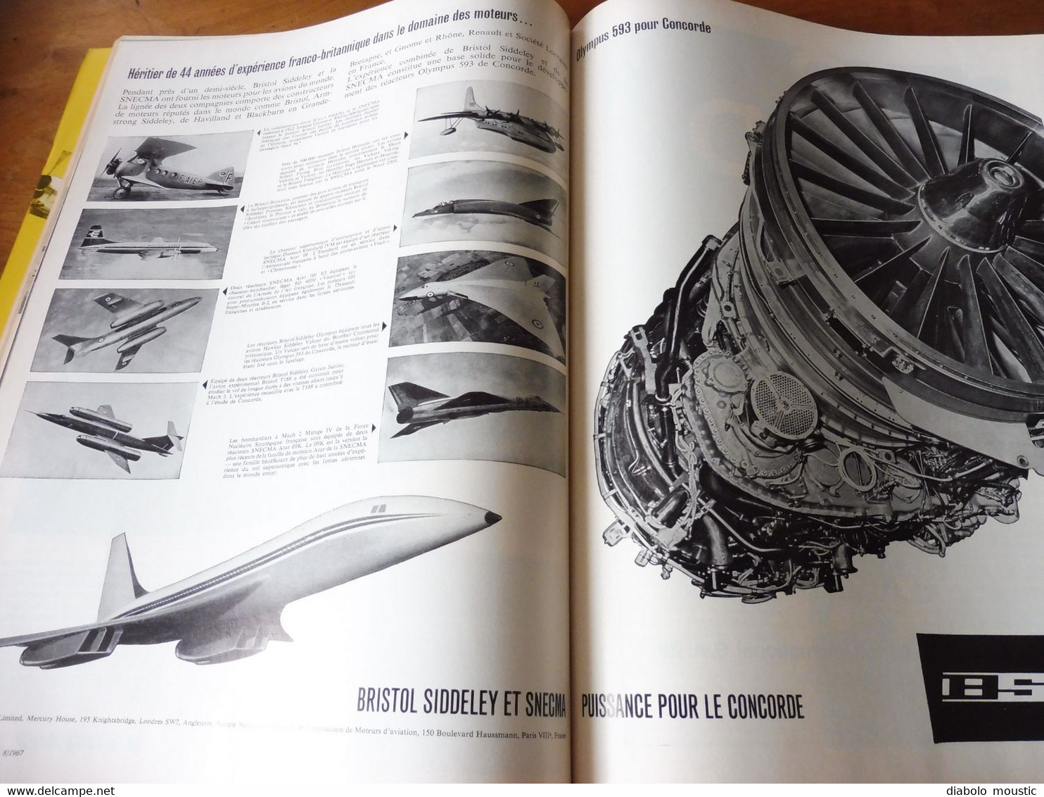 1967 INTERAVIA  - Les avions de combat du monde ; Pub (Corsair, Concorde, F1, Etc)