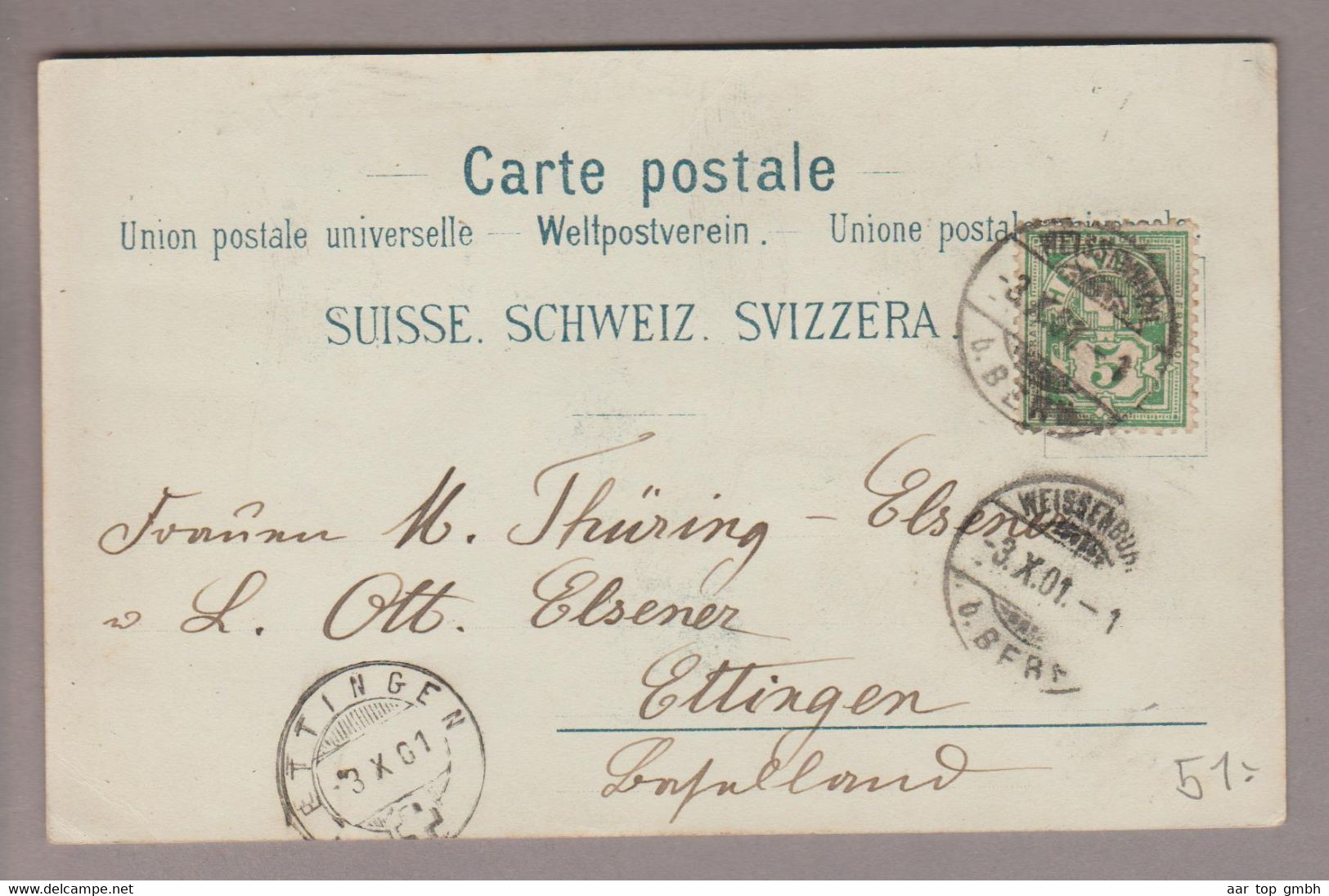 AK CH ZH Affoltern A.A. Lilienberg 1901-10-03 Strichlitho Huber & Amacher - Affoltern