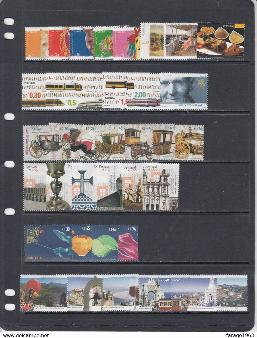 2005 Portugal 47 Stamps  + 9 S/s At 75% Face Value MNH - Other & Unclassified