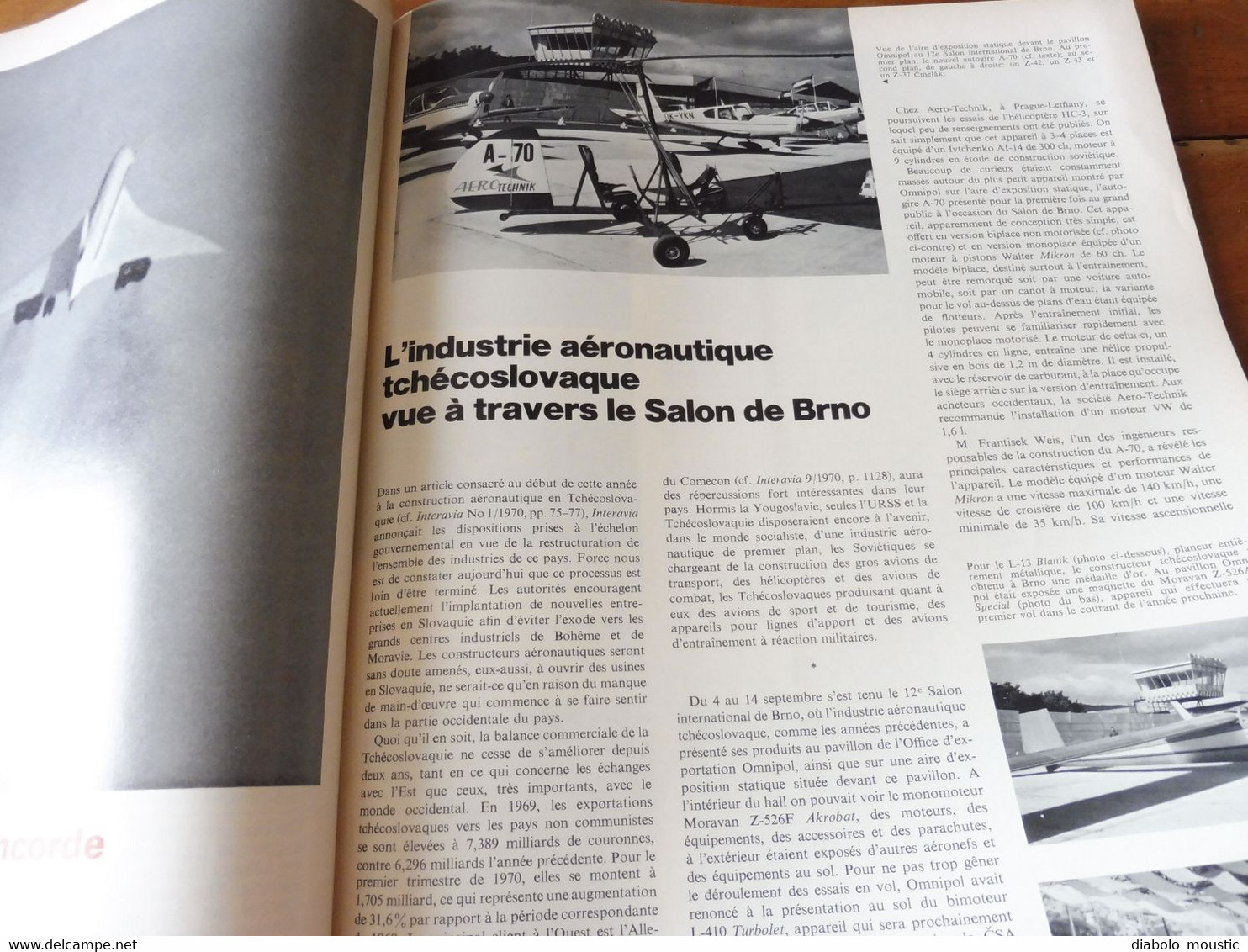 1970 INTERAVIA  - Industrie Aéronautique Tchécoslovaque Au Salon De Brno; Le Programme F-15; Pub  Airbus A 300 B; - Aviazione