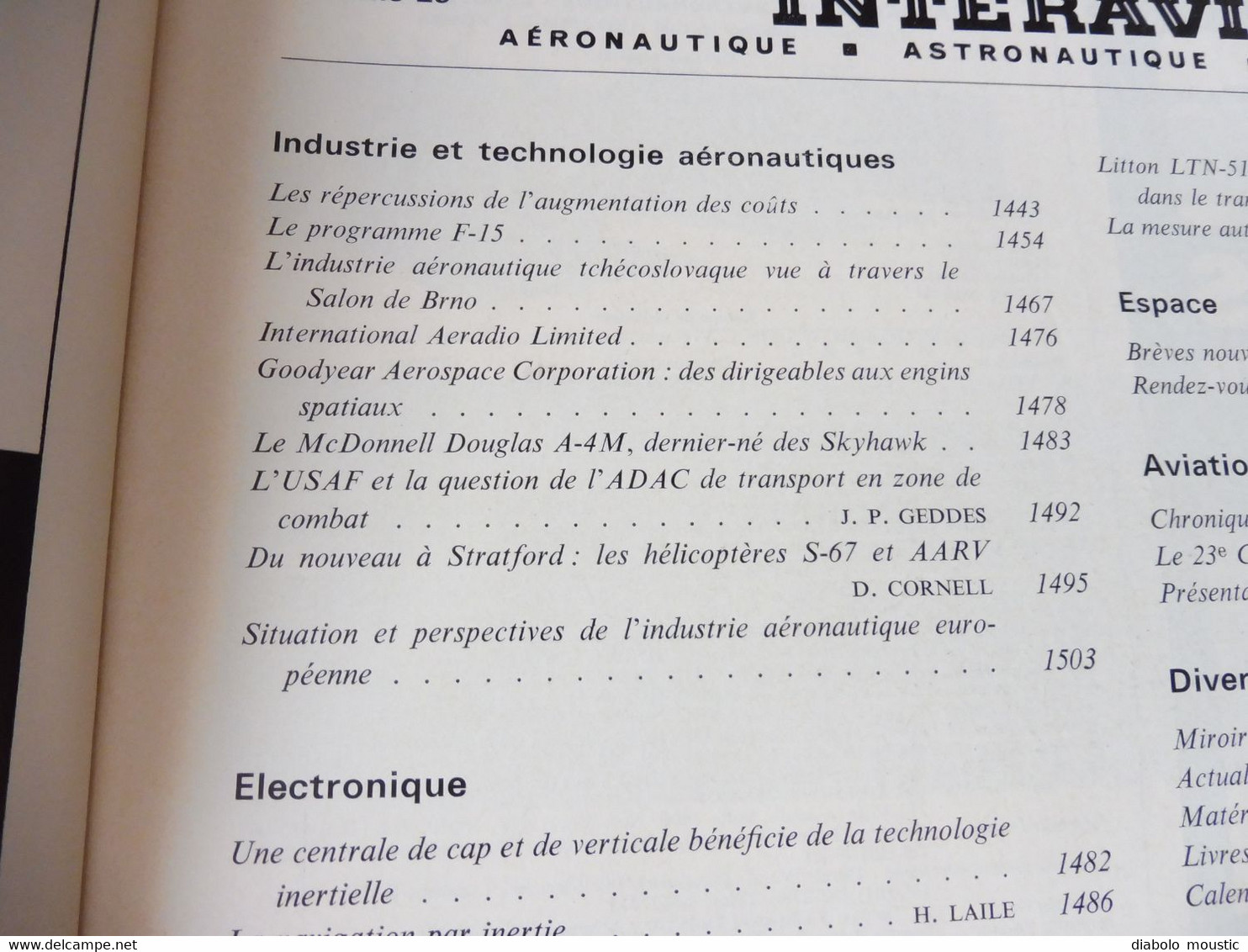 1970 INTERAVIA  - Industrie aéronautique tchécoslovaque au salon de Brno; Le programme F-15; Pub  Airbus A 300 B;