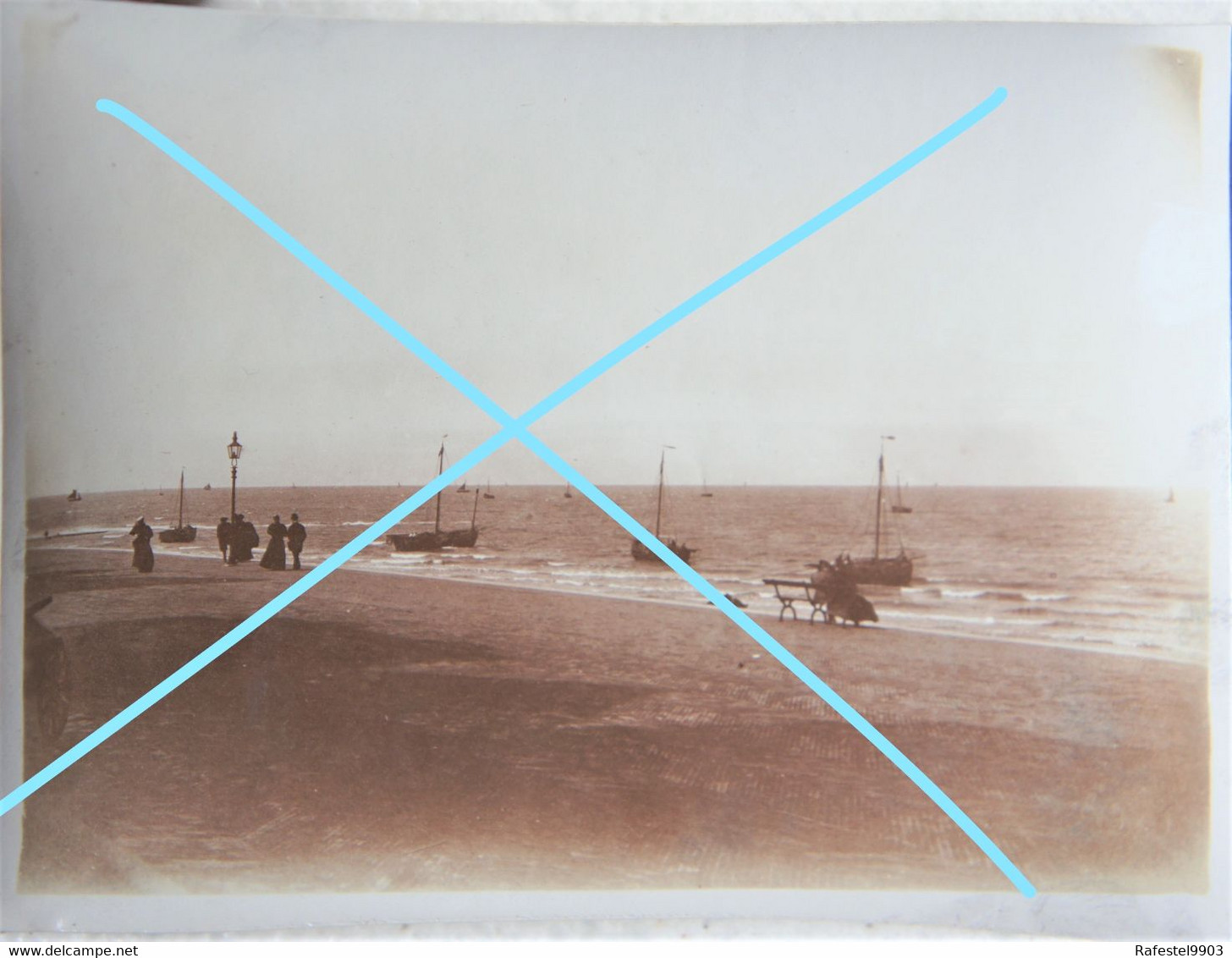 Photo HEIST Naast Knokke Duinbergen Digue Bateaux De Pêche Visser  Circa 1900-10 - Lugares