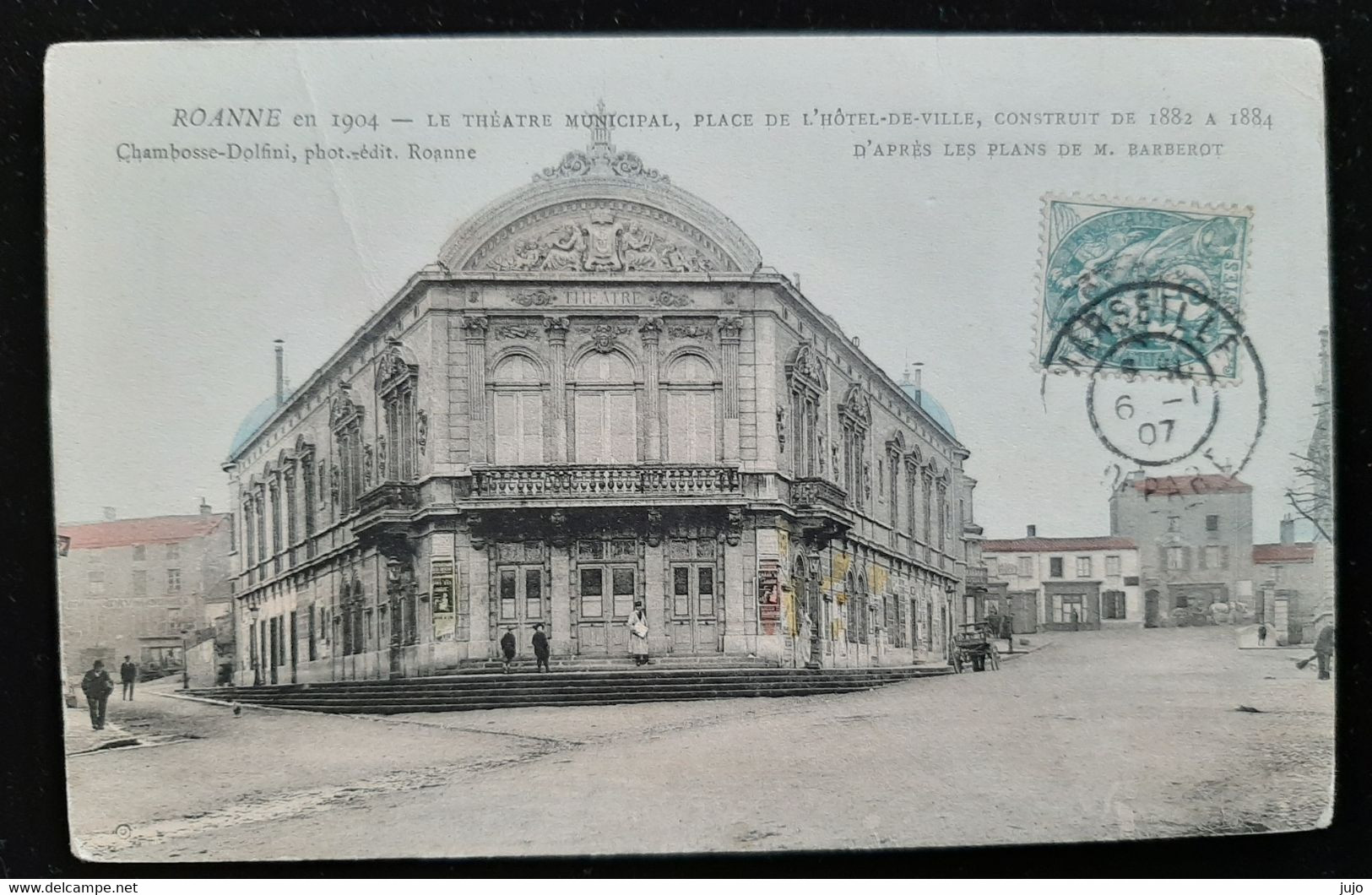 42 -  ROANNE En 1904 - LE THEATRE MUNICIPAL - PLACE DE L'HOTEL DE VILLE - Saint Just Saint Rambert