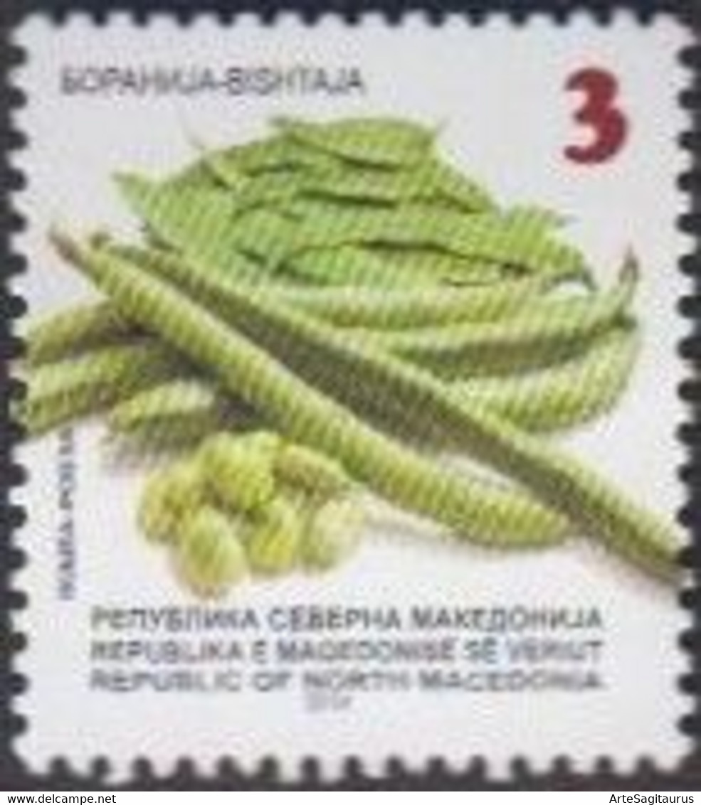 NORTH MACEDONIA, 2019, STAMPS, MICHEL 884 - VEGETABLES-Green Bean+ - Groenten