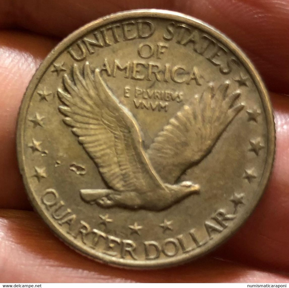 USA U.s.a. 1920 Quarto Di Dollaro Quarter Dollar Km#145 Colpetto Al B. Bb+ E.740 - Non Classificati
