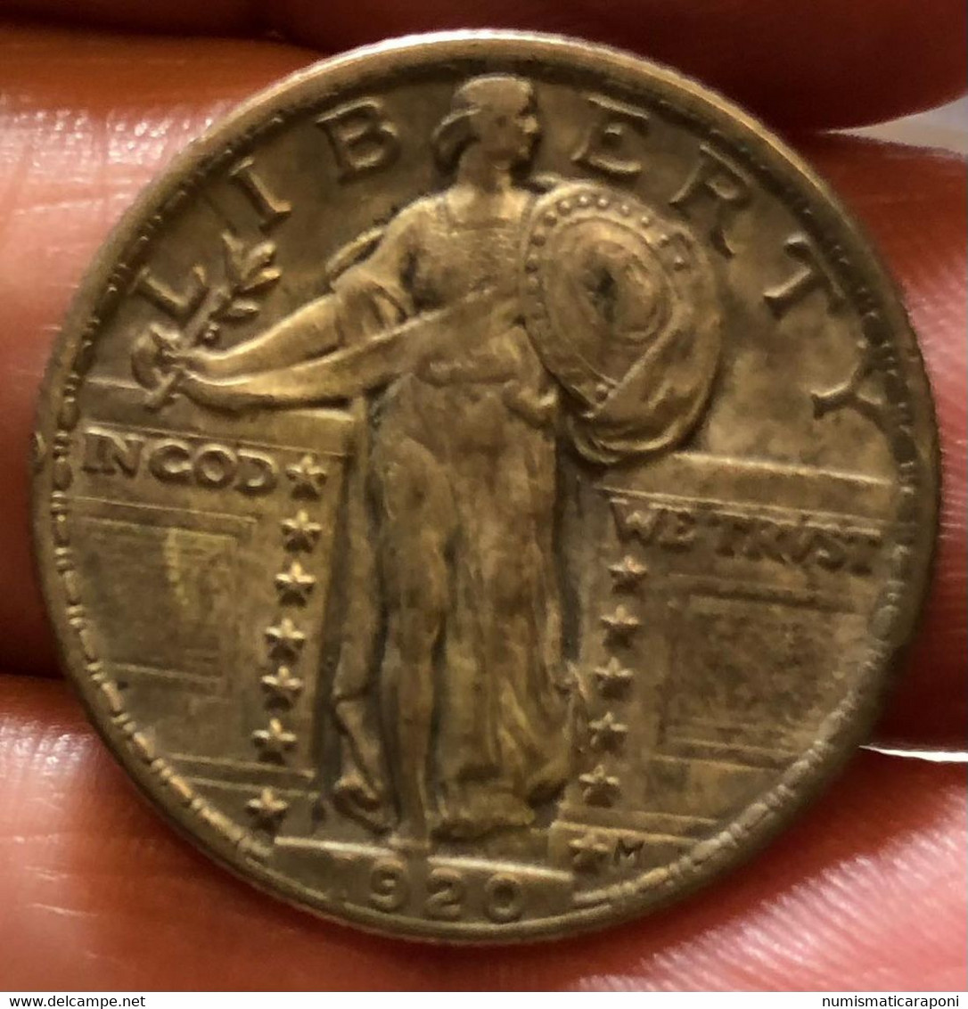 USA U.s.a. 1920 Quarto Di Dollaro Quarter Dollar Km#145 Colpetto Al B. Bb+ E.740 - Unclassified