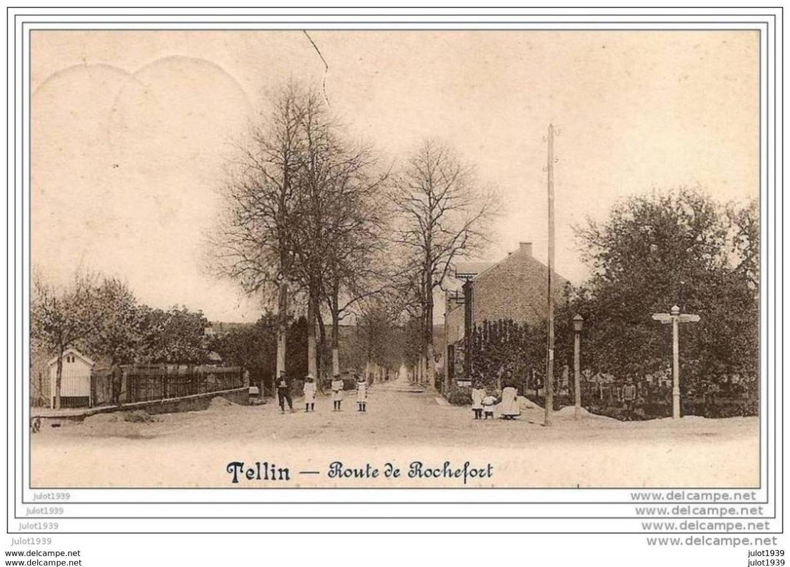 TELLIN ..-- Route De ROCHEFORT ..-- 1922 Vers BASTOGNE ( Melle Mathilde ROUSSEAU ) .  Voir Verso . - Tellin