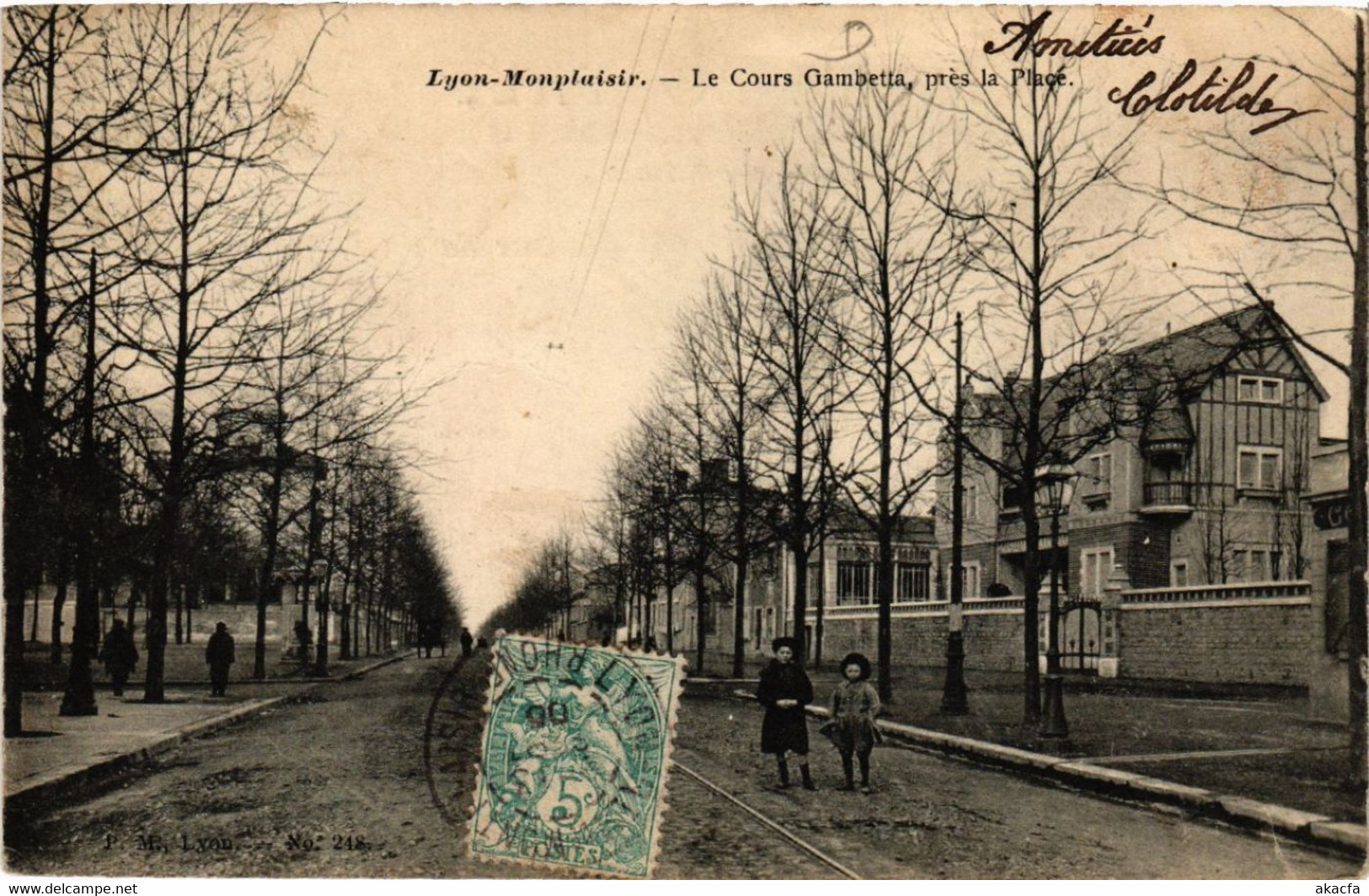 CPA LYON-MONPLAISIR - Le COURS Gambetta Pres La Place (442609) - Lyon 8