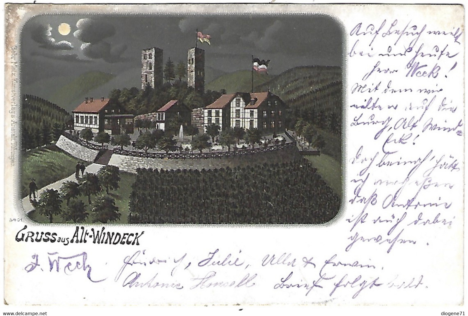Gruss Aus Alt-Windeck 1899 - Windeck