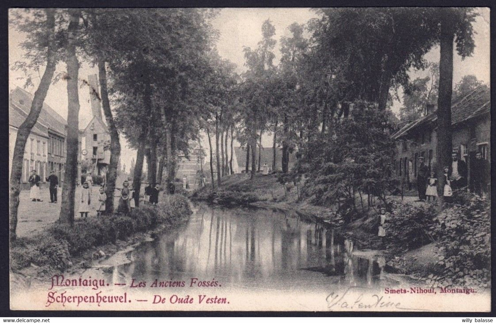 +++ CPA - MONTAIGU - SCHERPENHEUVEL - De Oude Vesten - Les Anciens Fossés - Carte Animée 1904  // - Scherpenheuvel-Zichem