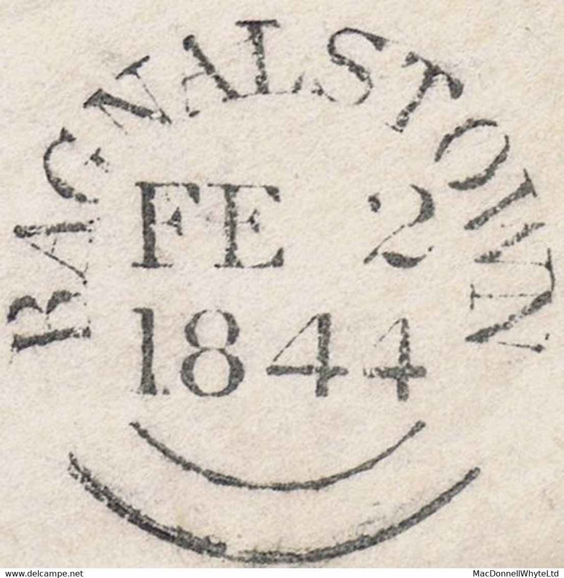 Ireland Money Letter Carlow 1844 Letter To Kells Kilkenny, BAGENALSTOWN FE 2 1844 Cds, STONEYFORD FE 3 1844 Arrival - Préphilatélie