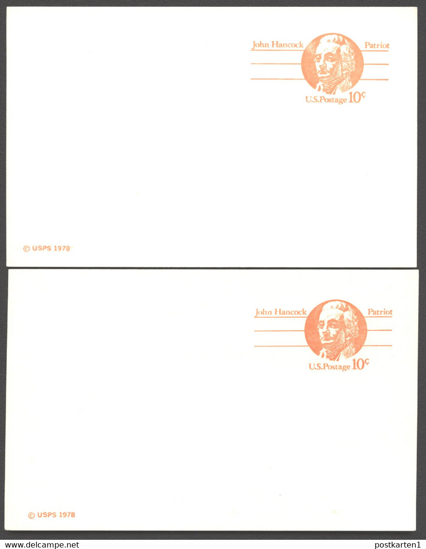 UX75 UPSS S92 Postal Cards VARIANTS FLUORESCENCE 1978 - 1961-80